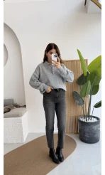 Meyla Antrasit Slim Fit Jean Pantolon