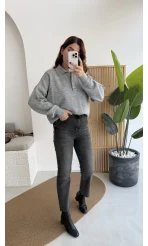 Meyla Antrasit Slim Fit Jean Pantolon