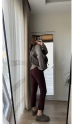 Zr Meyla Bordo Tonları Rengi Slim Fit Jean