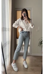 Meyla Buz Mavisi Slim Fit Jean Pantolon