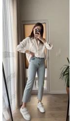 Meyla Buz Mavisi Slim Fit Jean Pantolon