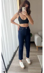 Zr Meyla Koyu Lacivert Slim Fit Jean