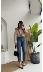 Meyla Lacivert Tonları Rengi Slim Fit Jean Pantolon
