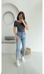 Meyla Mavi Tonları Slim Fit Jean Pantolon (NO:8)