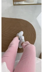 Meyla Pembe Slim Fit Jean Pantolon