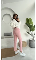 Meyla Pembe Slim Fit Jean Pantolon