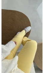 Meyla Sarı Slim Fit Jean Pantolon