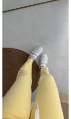 Meyla Sarı Slim Fit Jean Pantolon