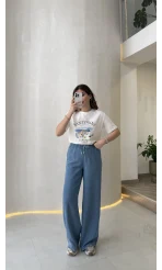 Zra Tensel Denim Pantolon - Mavi