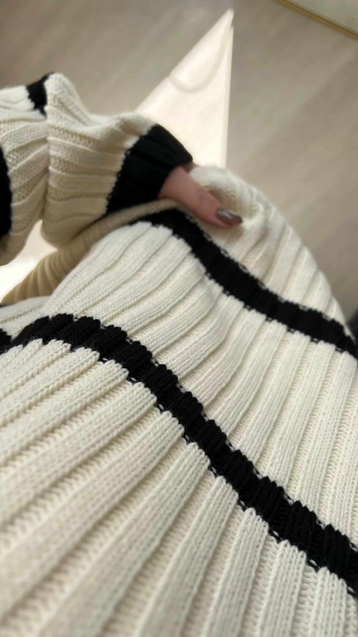 Çizgili Oversize Kazak