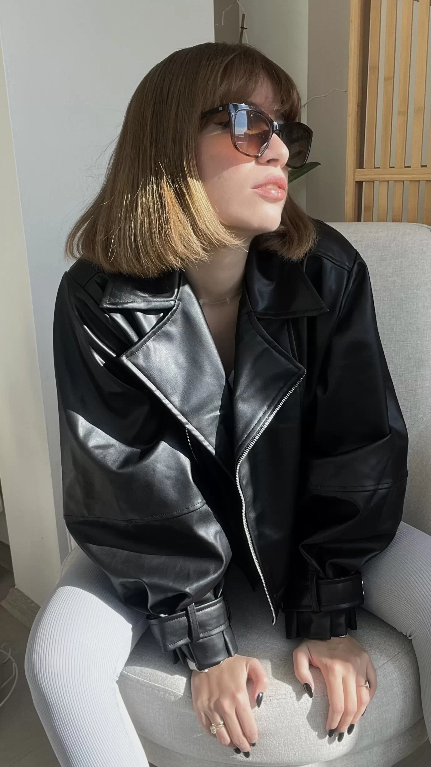 Deri Oversize Ceket