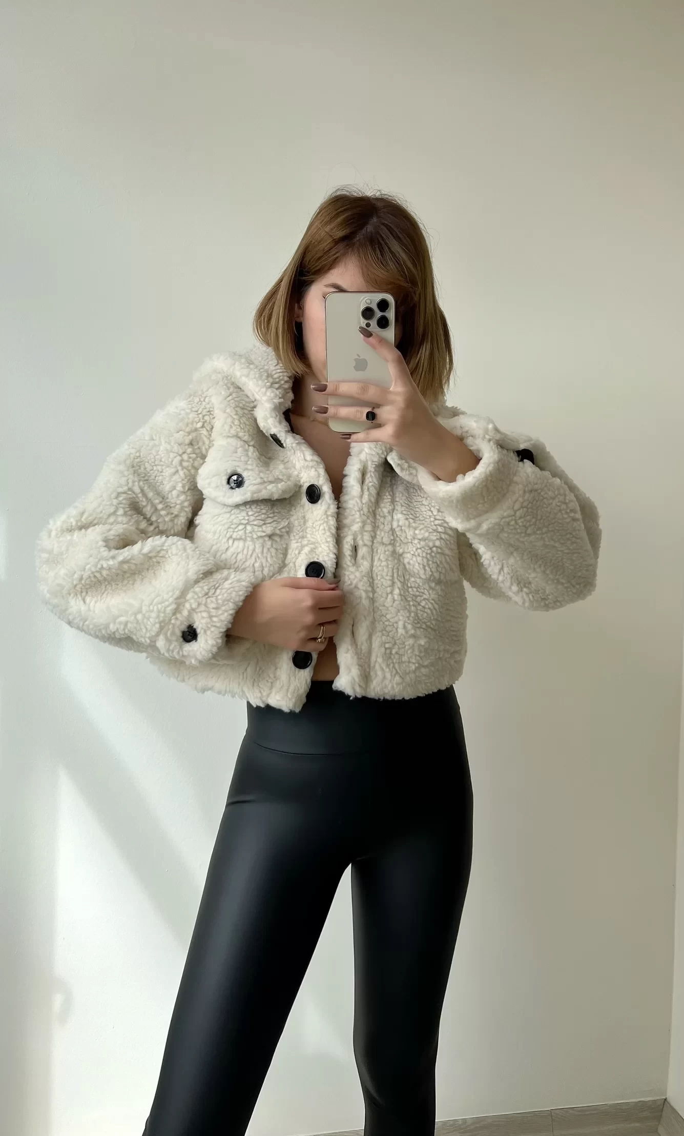Kısa Kapüşonlu Teddy Ceket