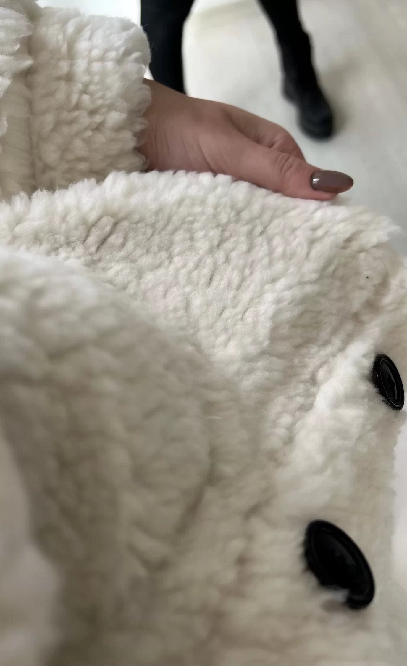 Kısa Kapüşonlu Teddy Ceket