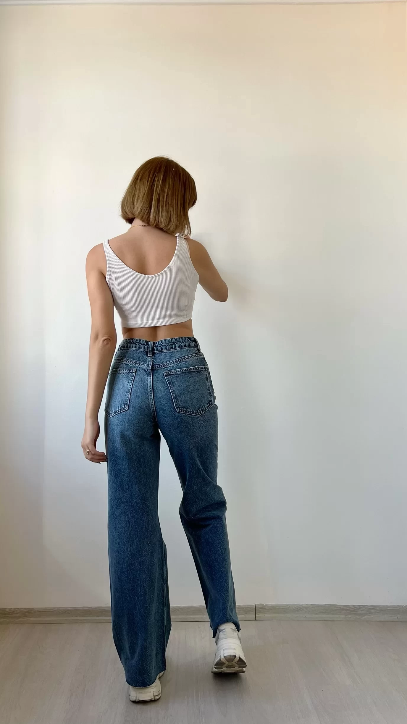 Koyu Mavi Wide Leg Jean