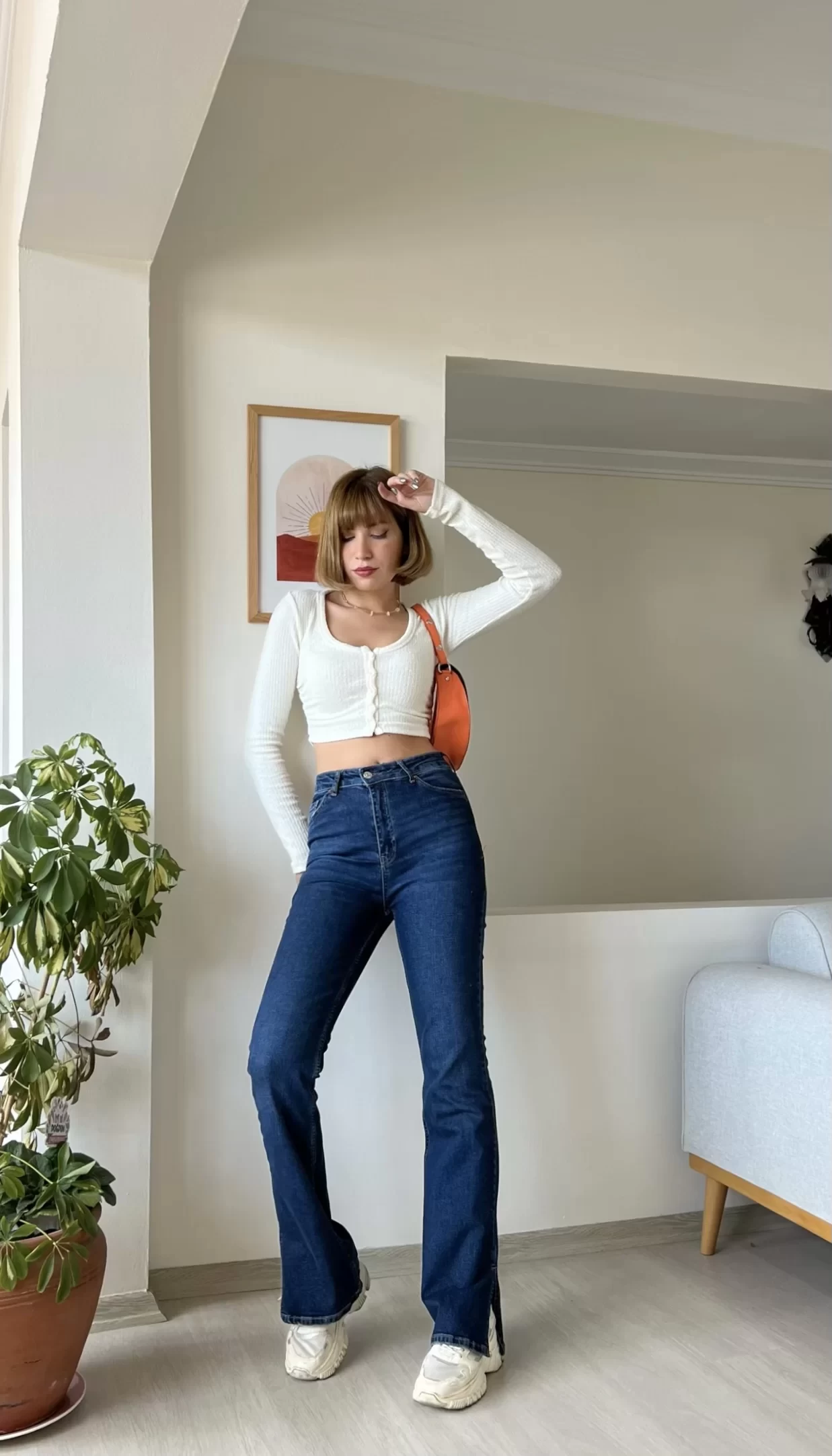 Likralı Dark Jean