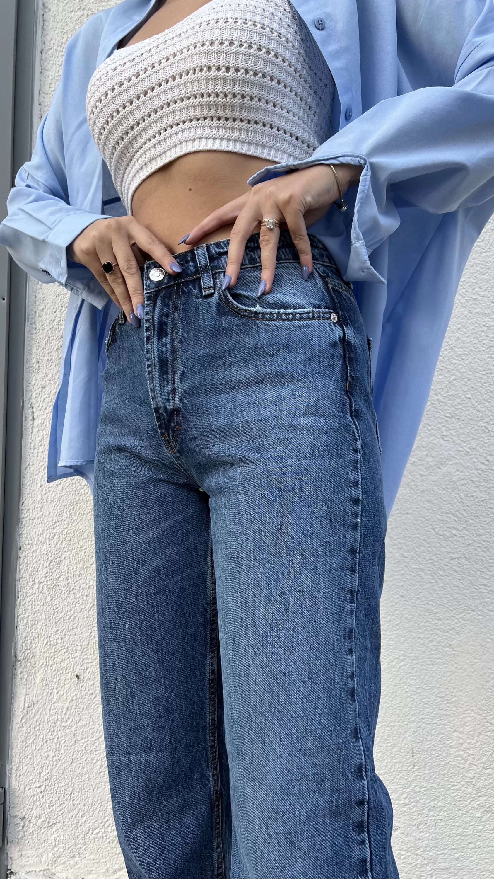 Zr Model Wide Leg Jean