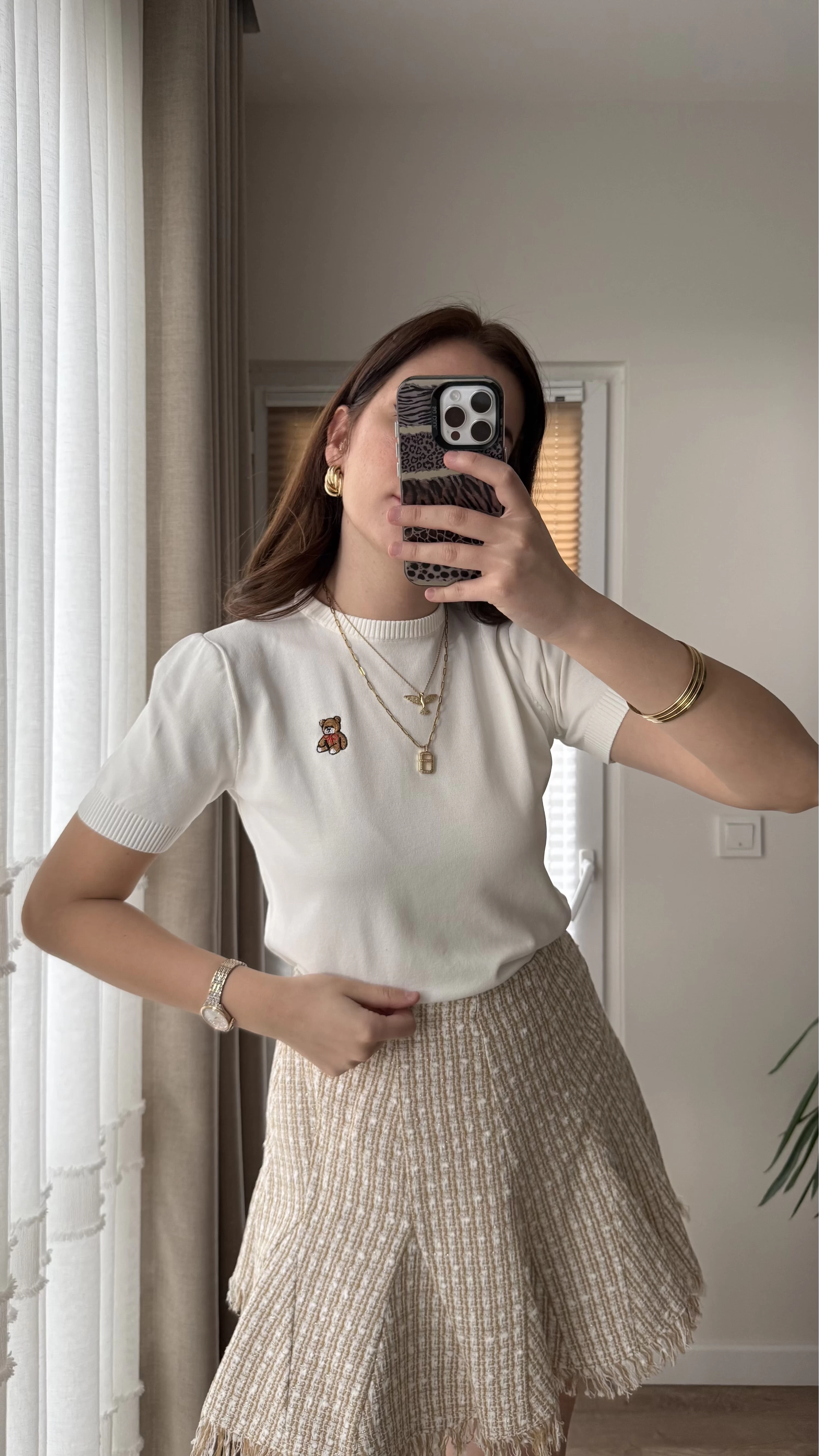 Ayıcıklı Triko Bluz