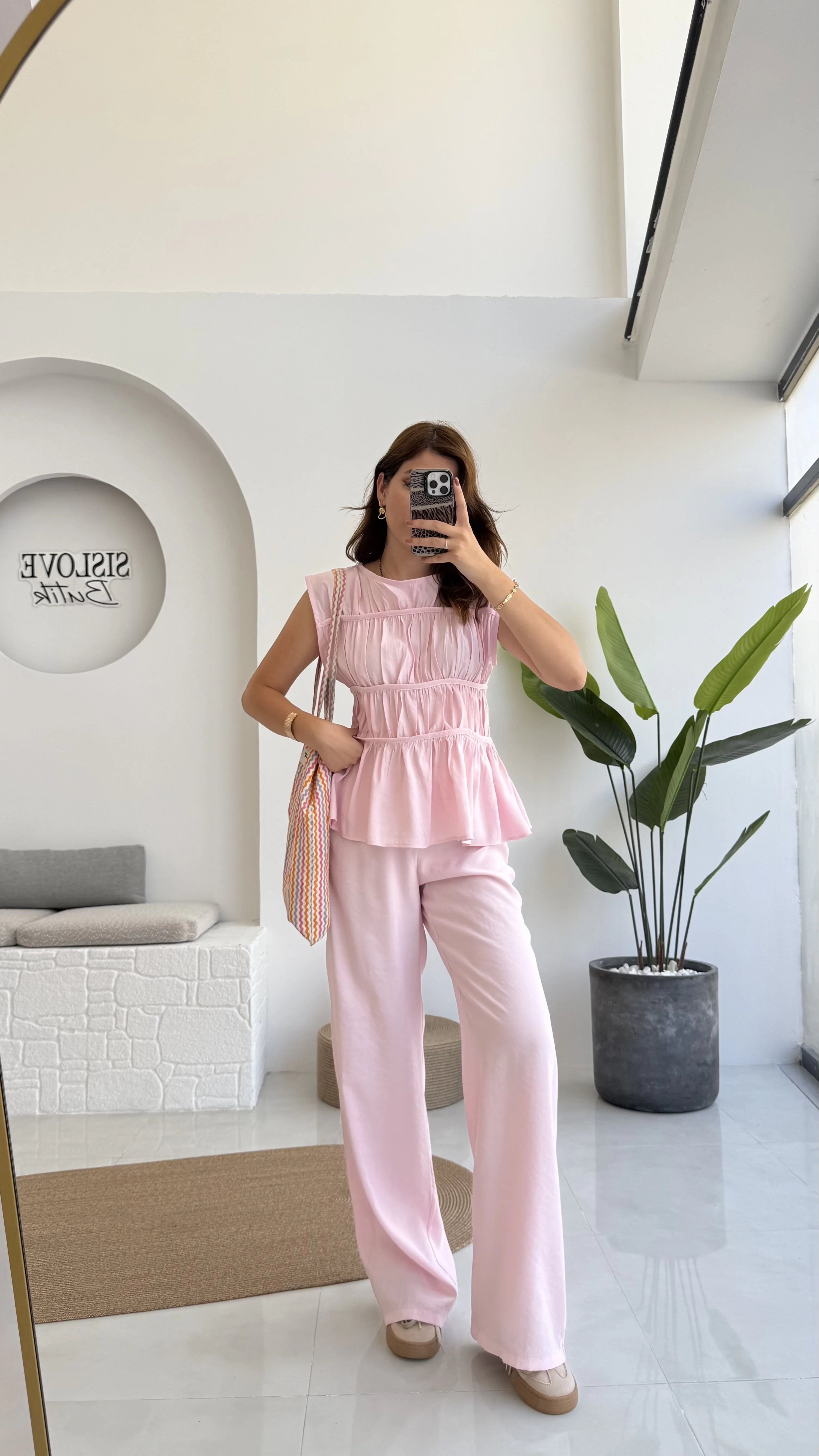 Begonia Gipeli Kat Detay Takım - Pembe