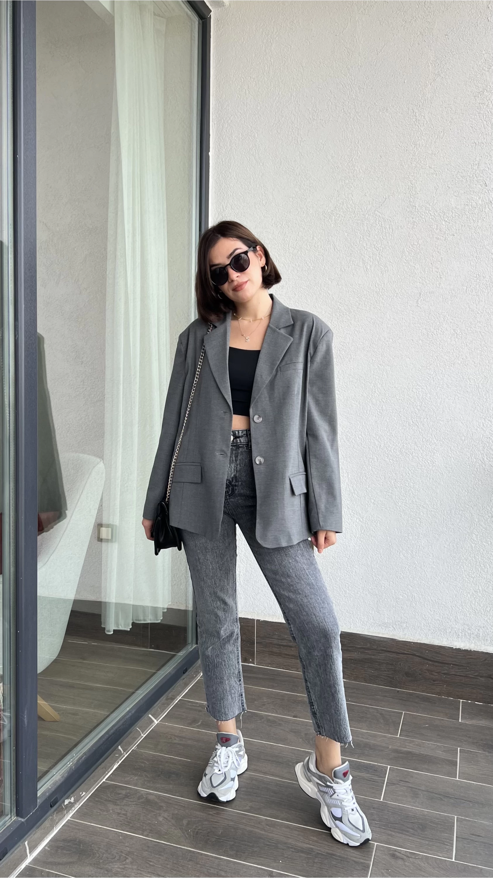 Blazer Gri Ceket