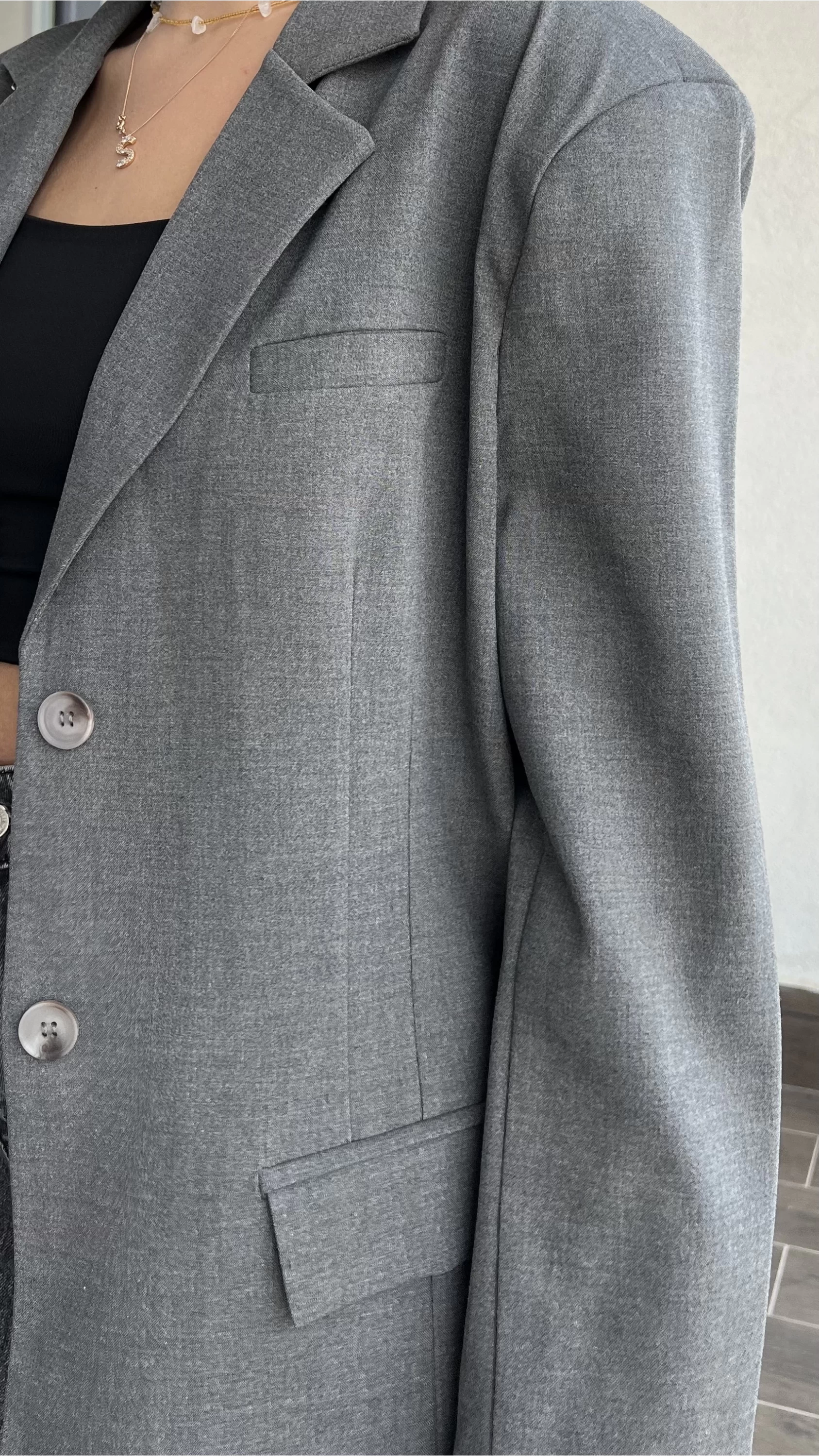Blazer Gri Ceket