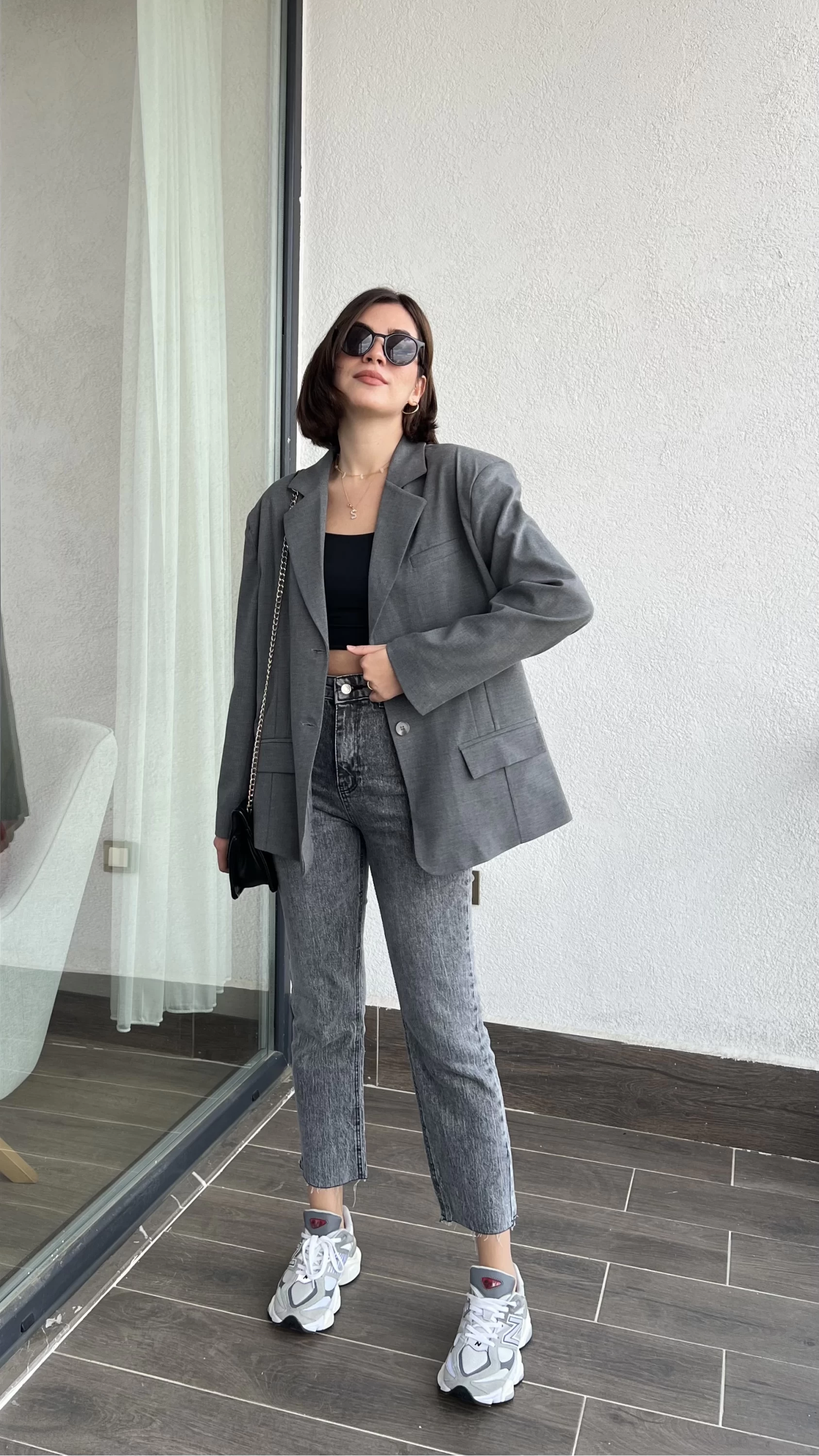 Blazer Gri Ceket