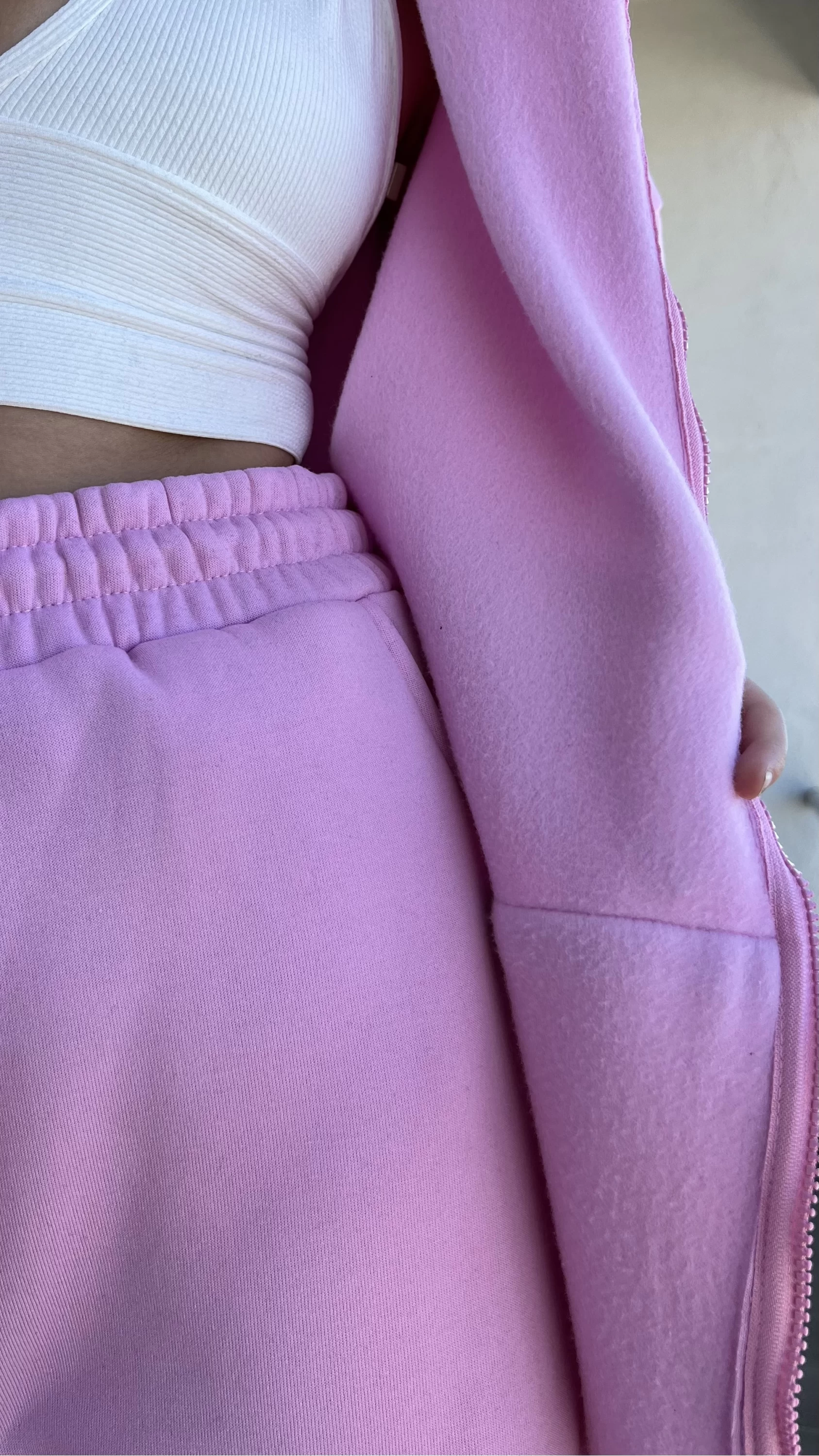Clou Pembe Oversize Hırkalı Takım