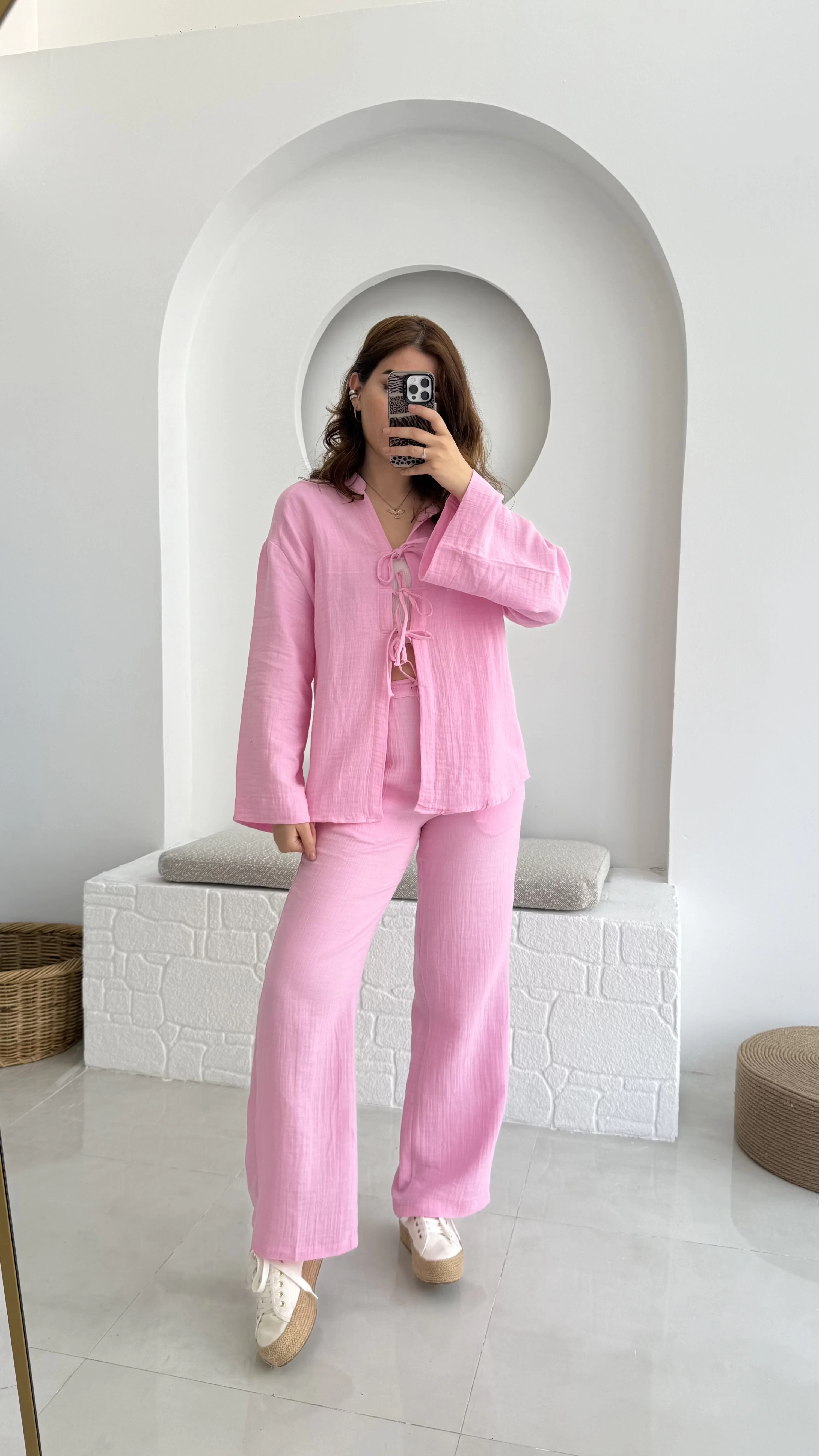 Colmar Müslin Pamuk Takım Pembe