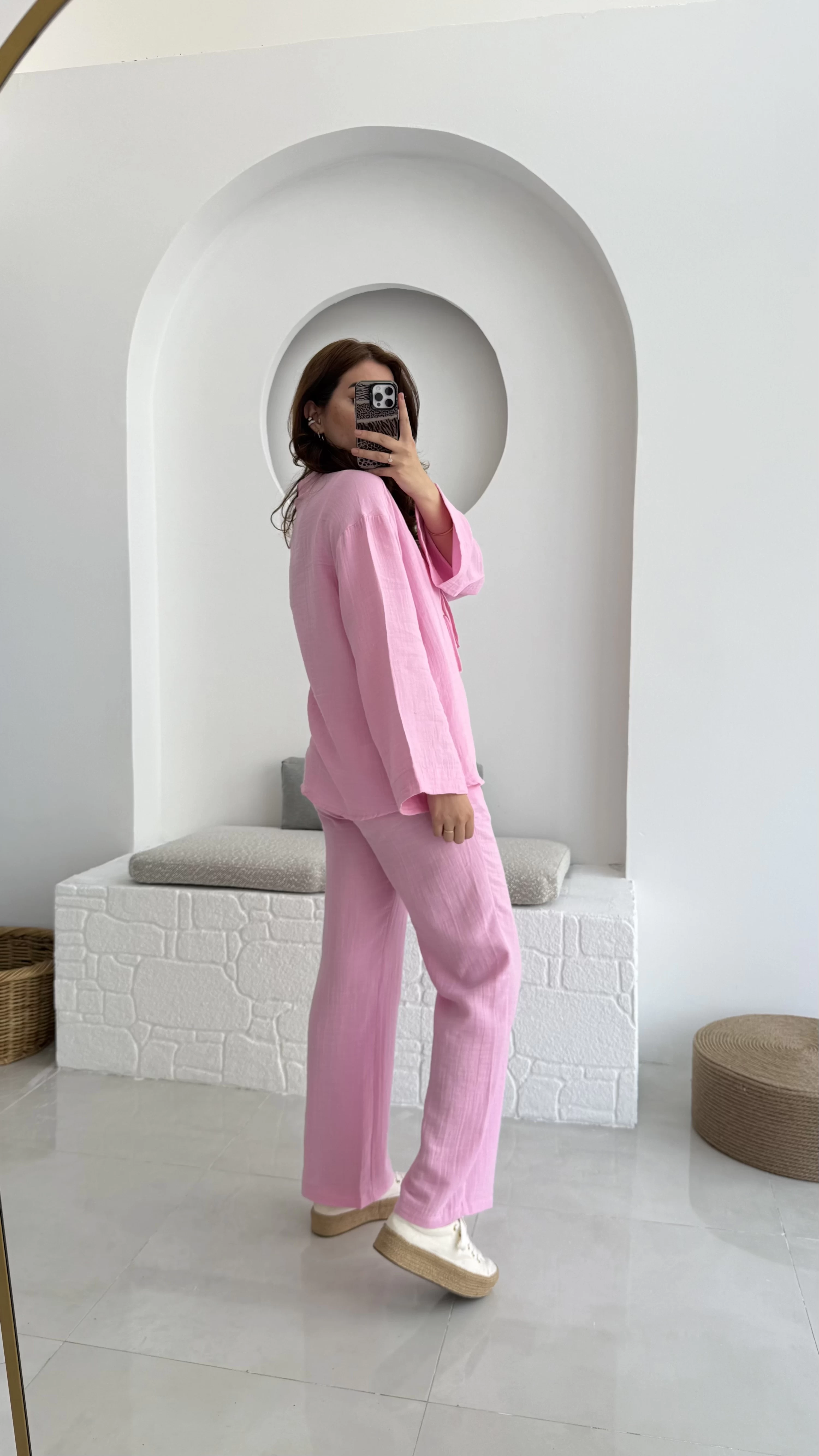 Colmar Müslin Pamuk Takım Pembe