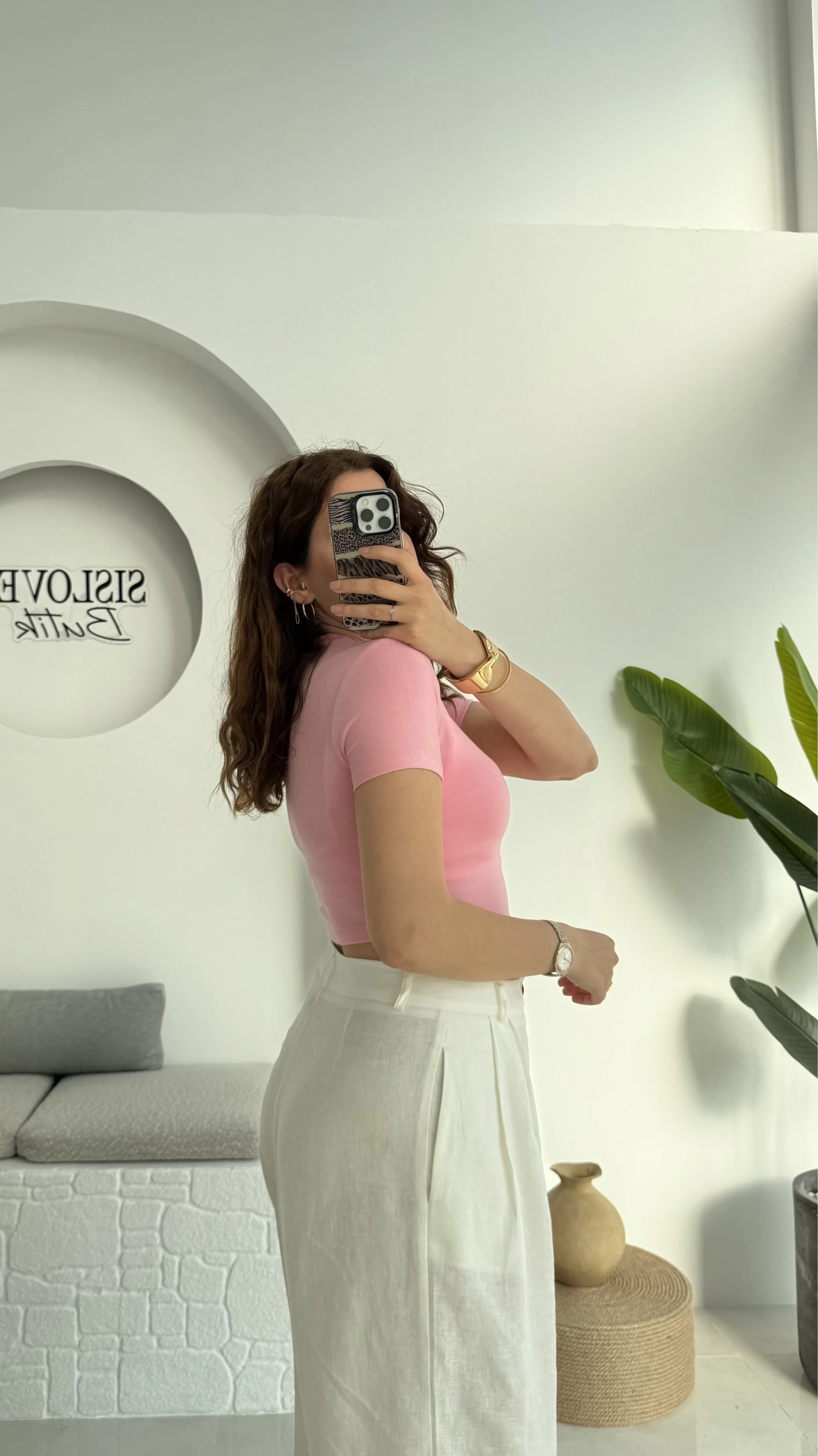 Crop Oys Pembe T-Shirt