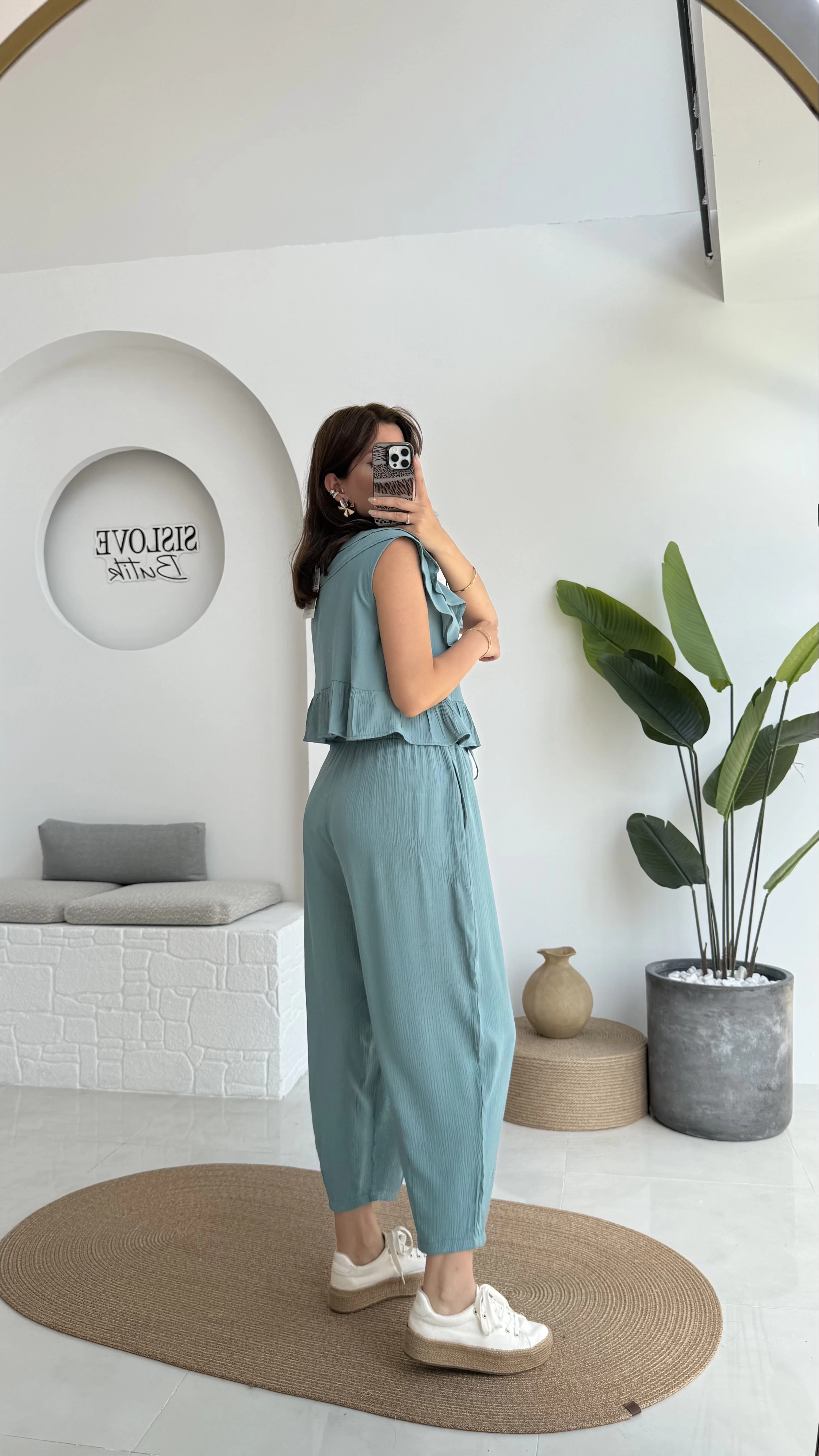 Cute Volanlı Pensli Takım - 1000-3000 - Yeşil