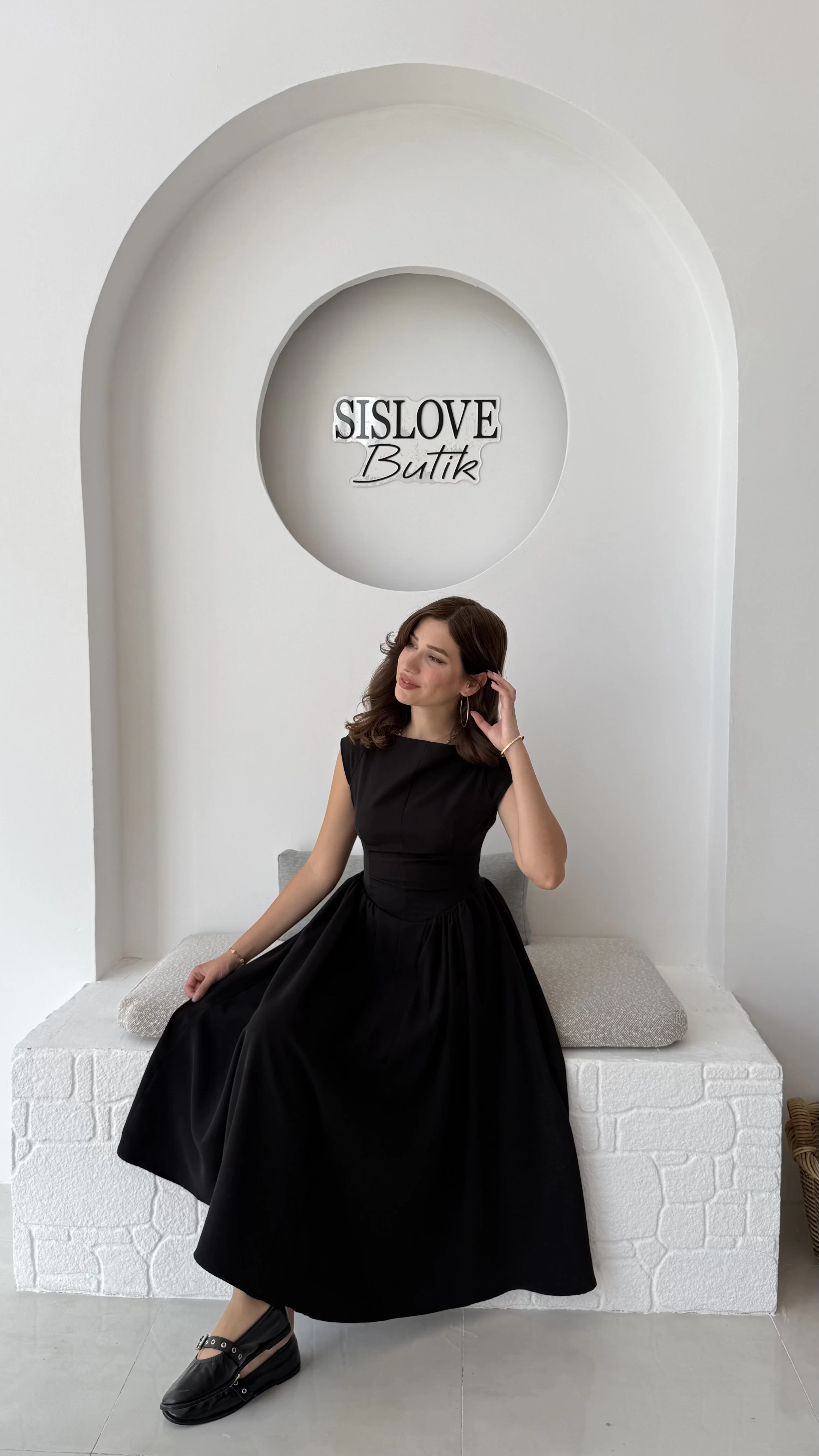 Daphne Elbise - Siyah - 2596