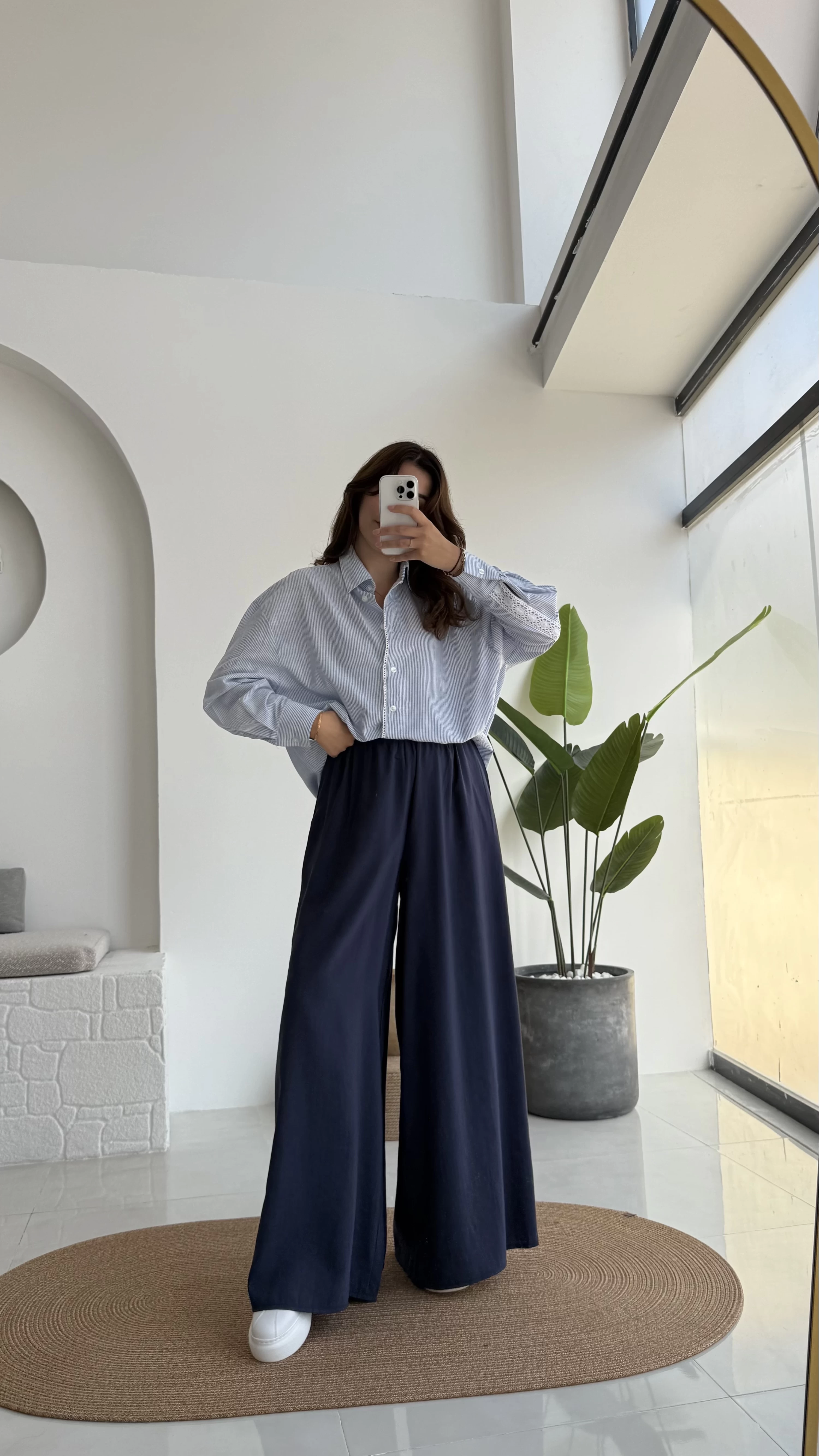 Darwin Lastikli Modal Pantolon - Lacivert - Kod: 50979