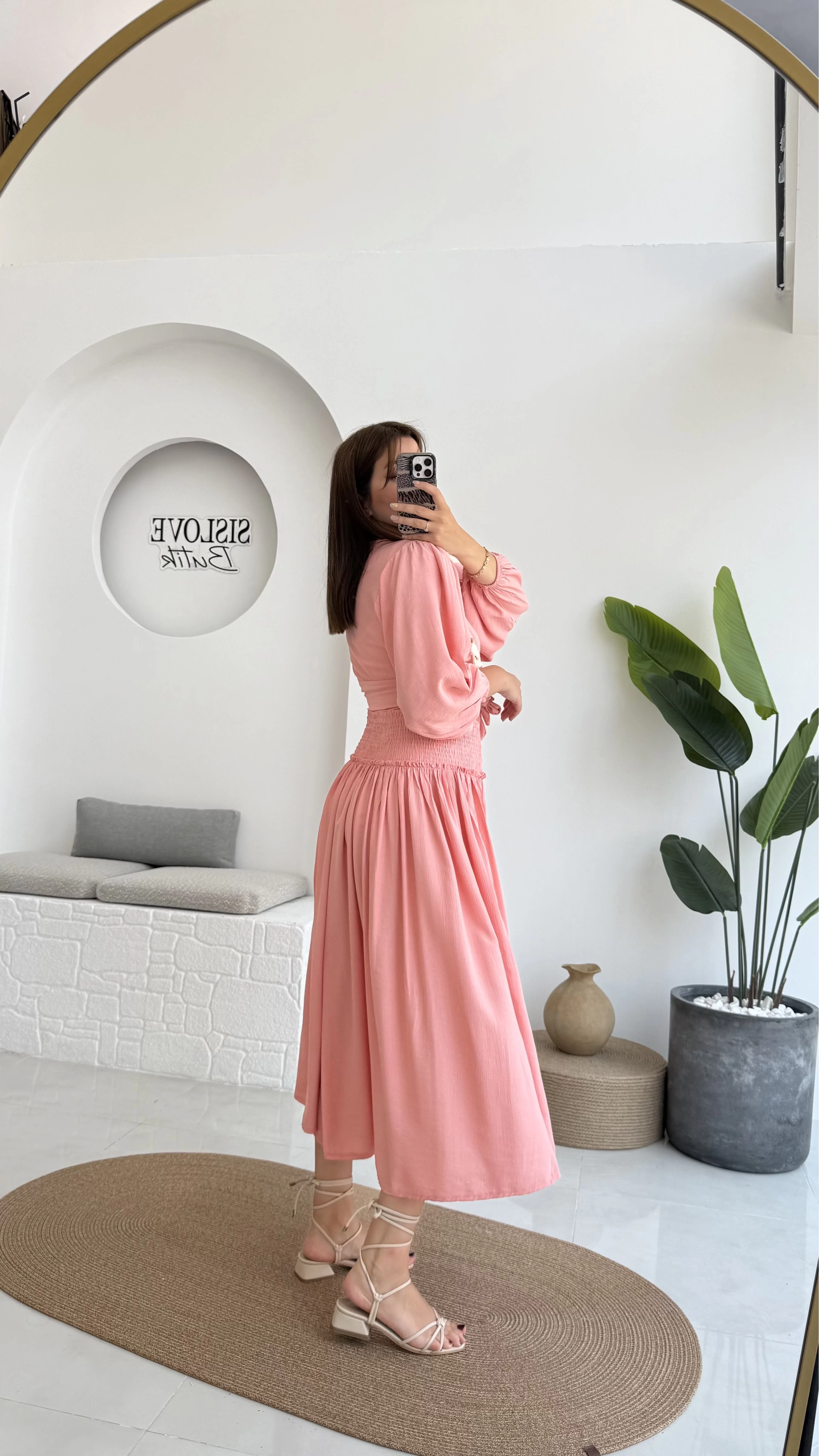 Deniz Kabuklu Etek Takım Pembe