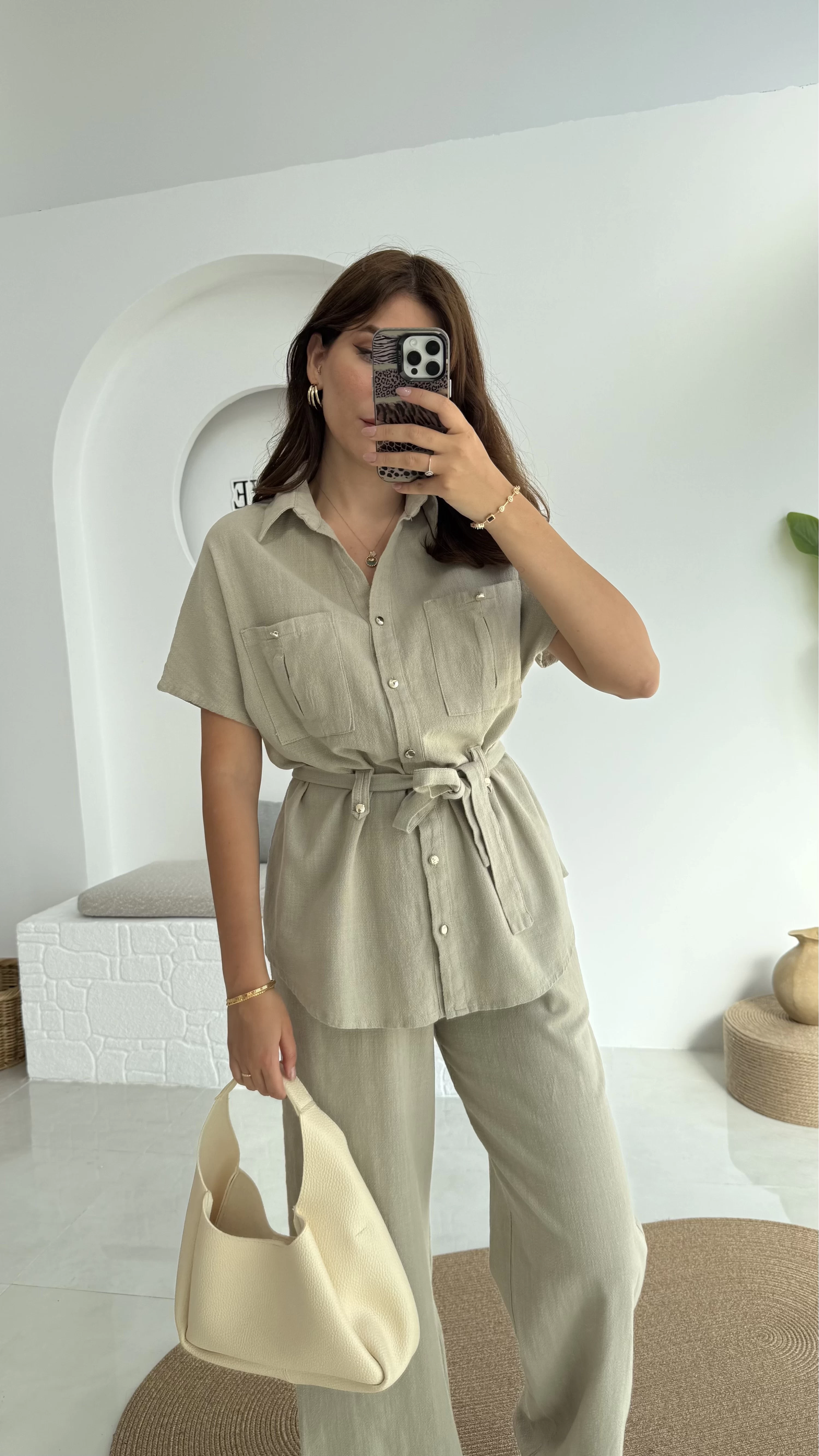 Flam Mint Keten Takım
