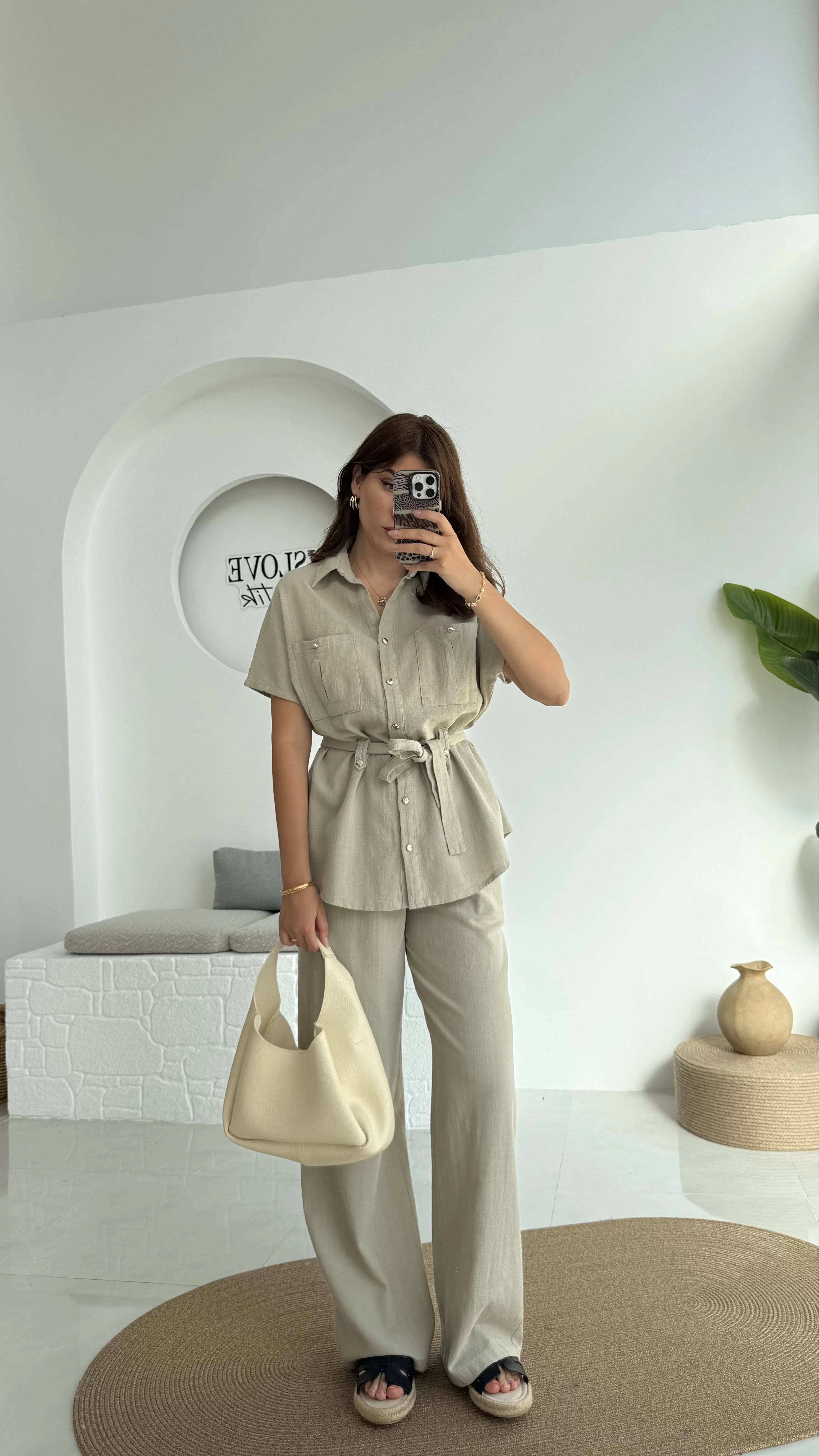 Flam Mint Keten Takım