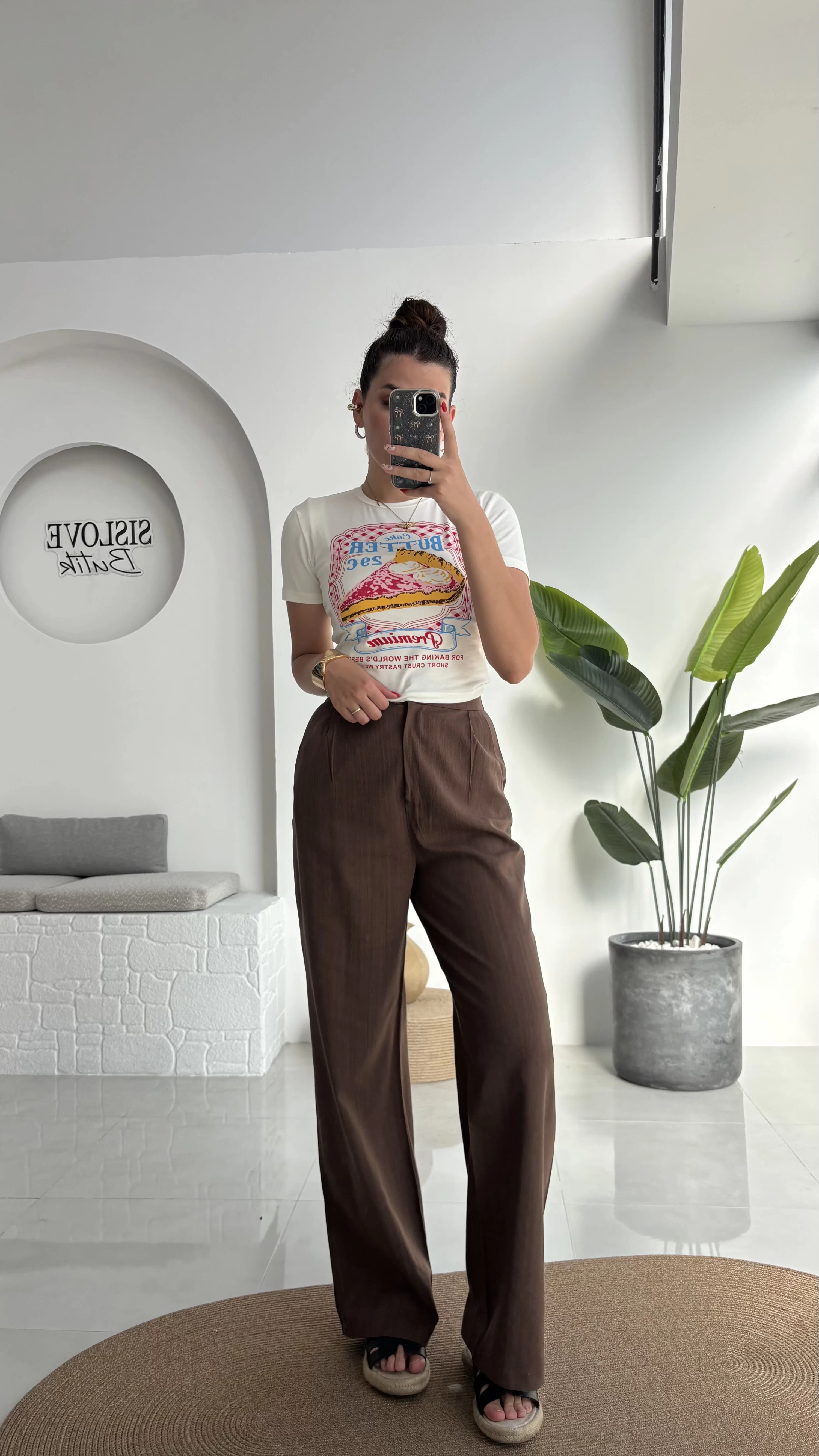 Floryn Cepli Pantolon - Kahve - 3756