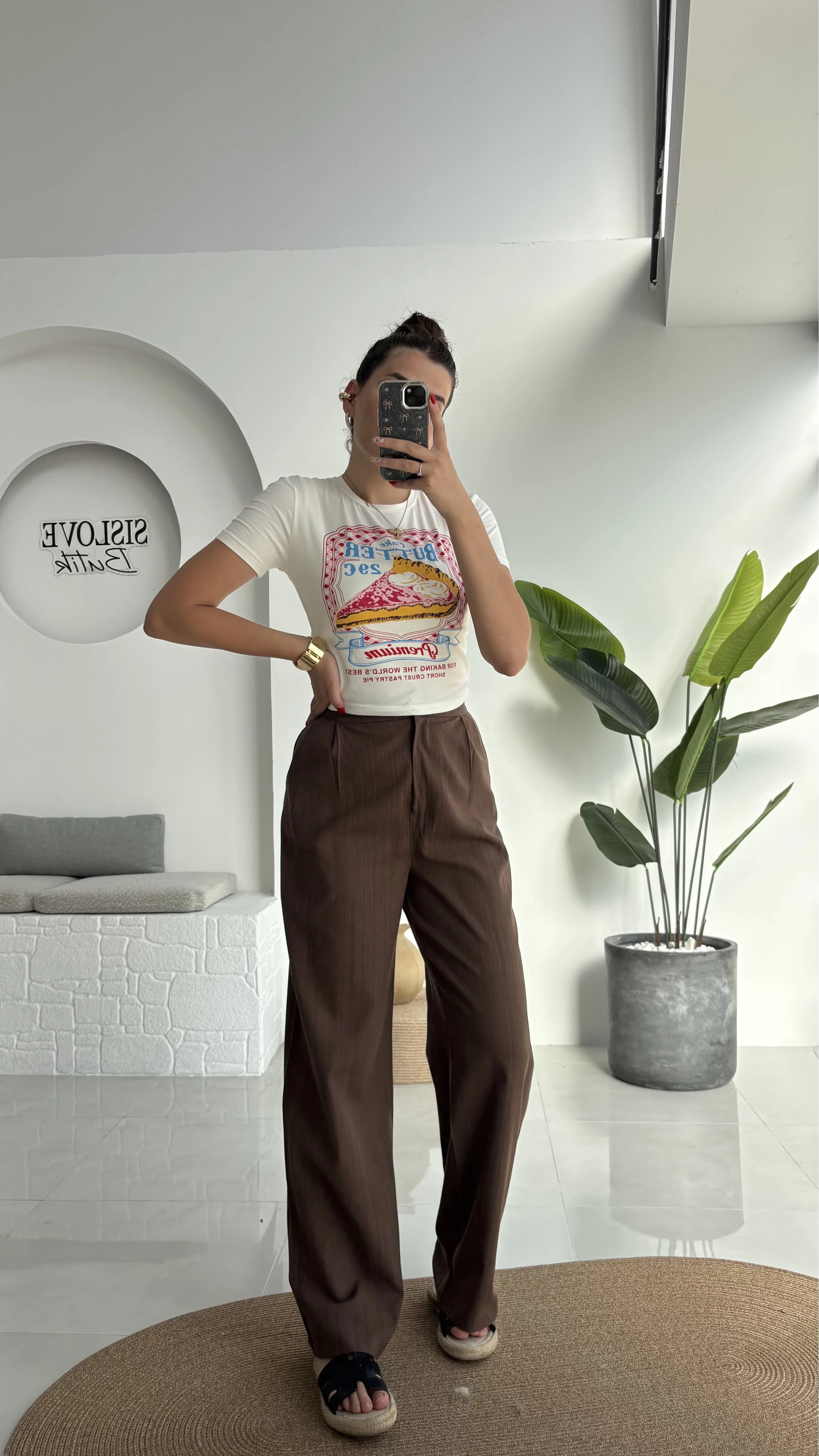 Floryn Cepli Pantolon - Kahve - 3756