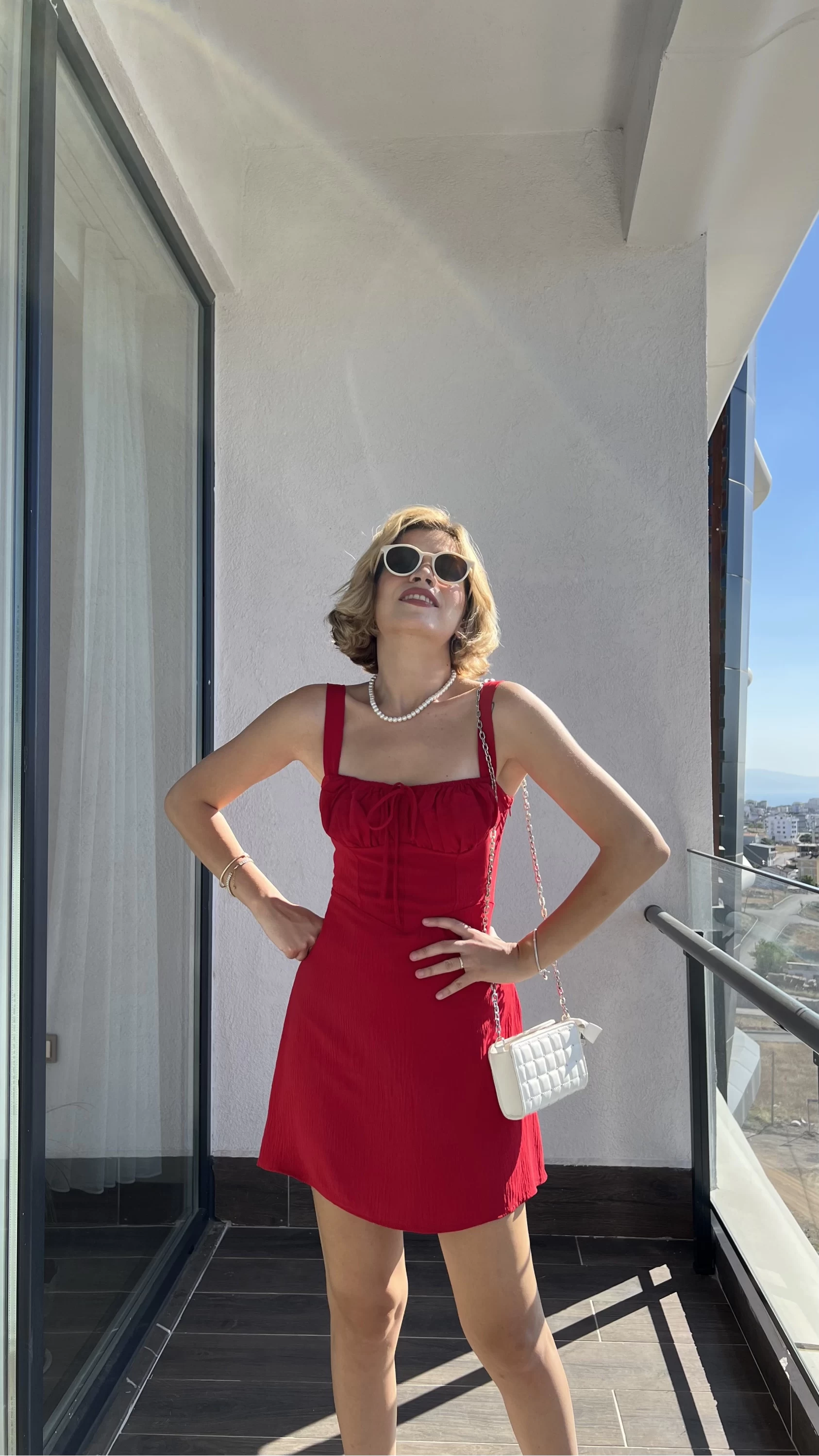 Forever Kırmızı Mini Drape Elbise
