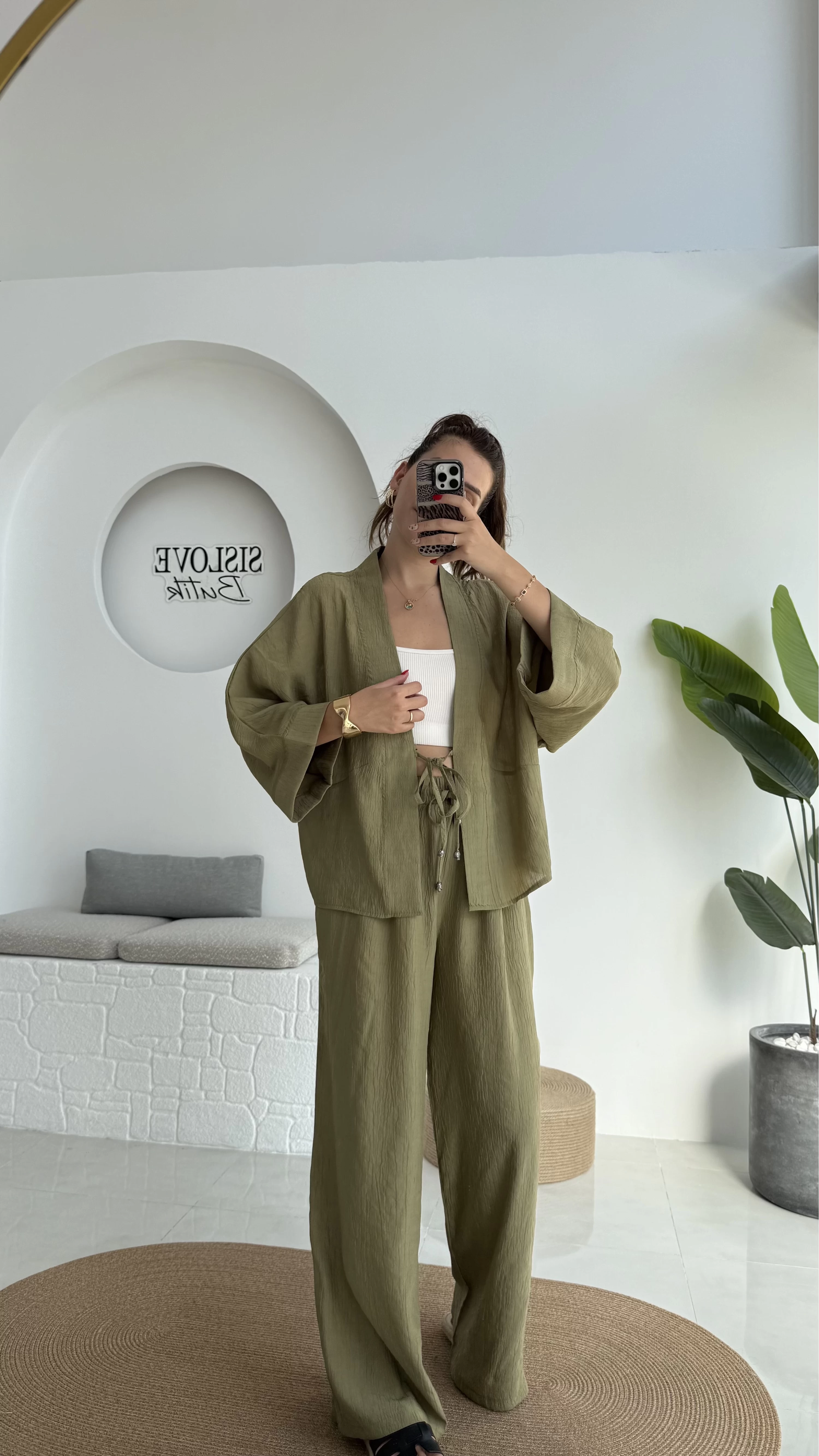 Grape Kimono Takım - Haki - 8002
