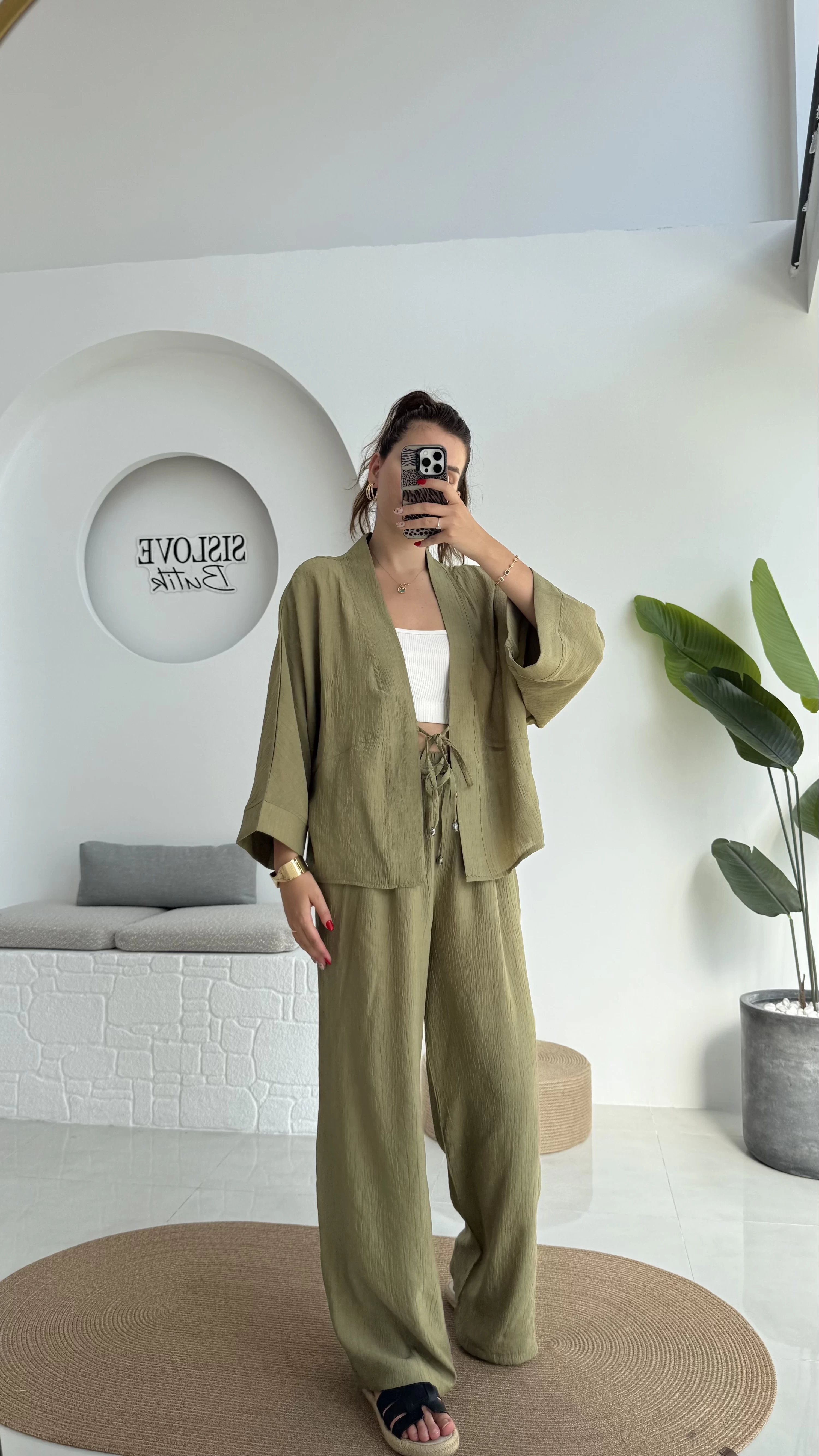 Grape Kimono Takım - Haki - 8002