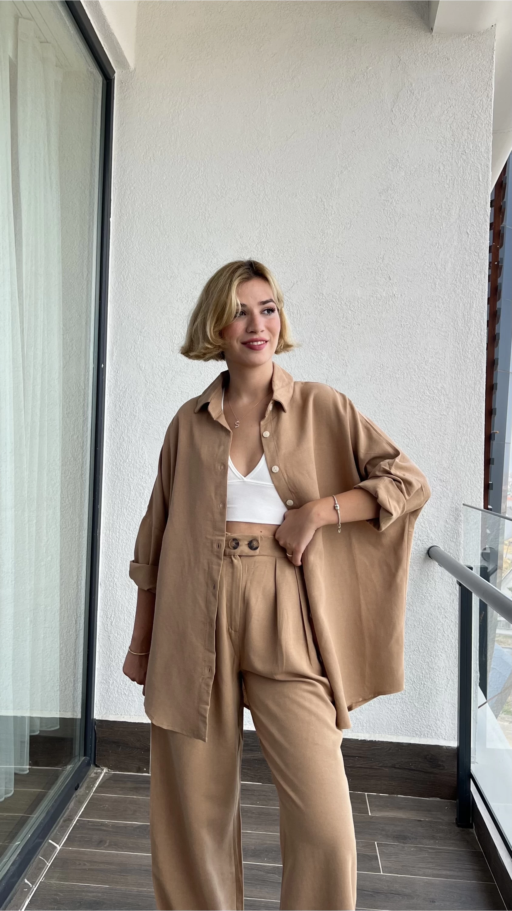 Hallaw Camel Keten Takım