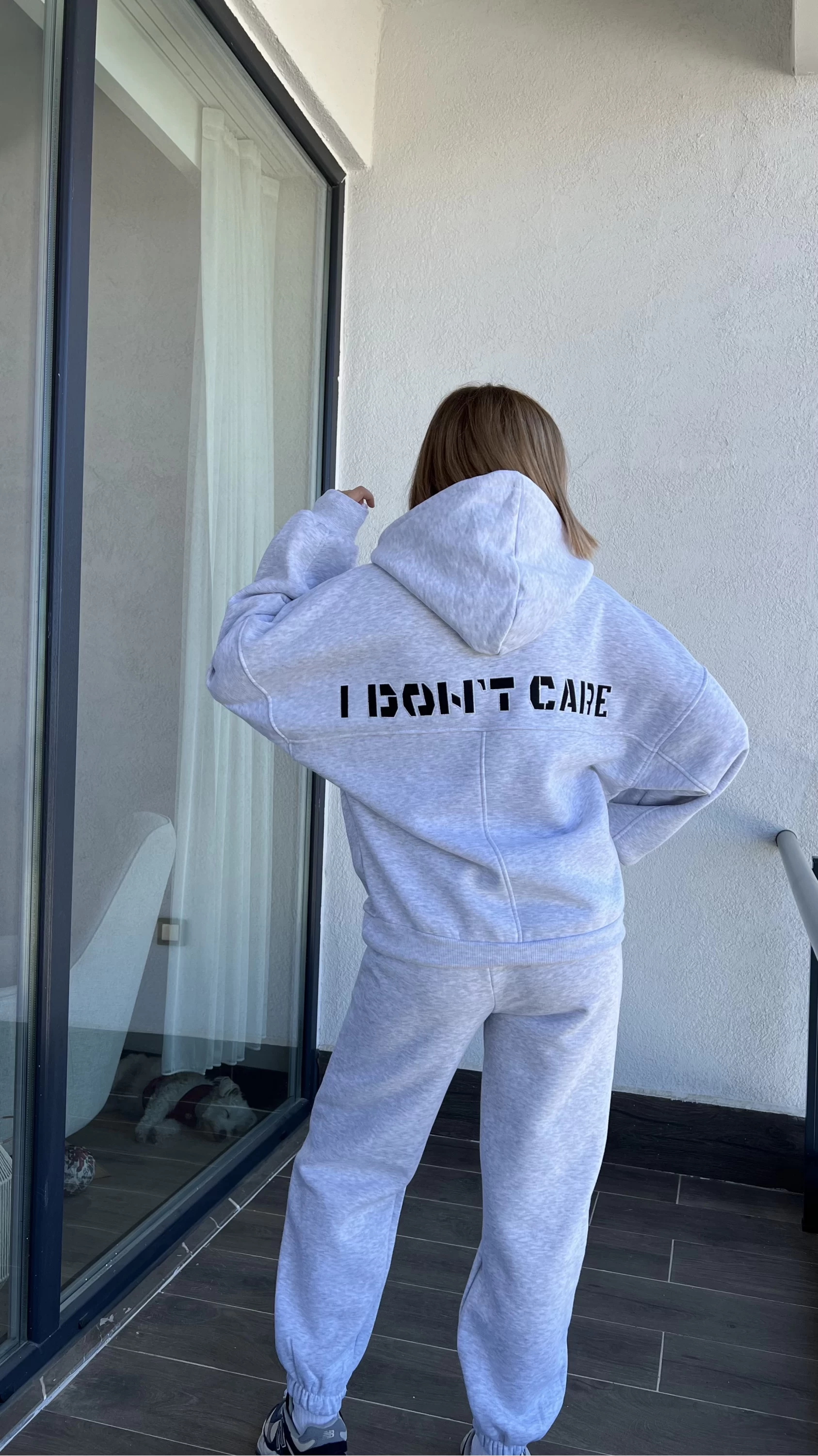 I Don’t Care Gri 3 İplik Takım