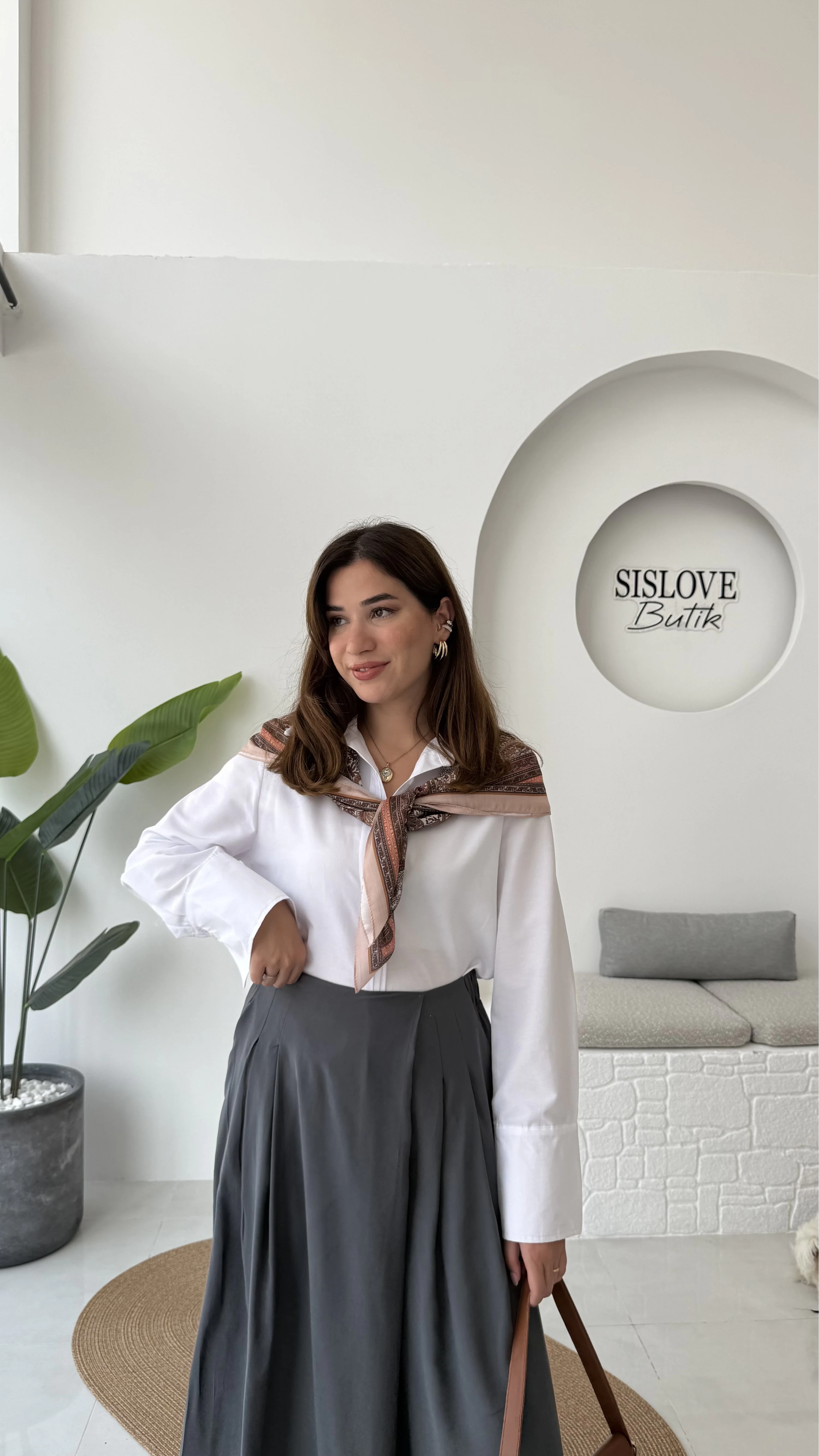 Jade Gömlek - Beyaz - Kod: 2140