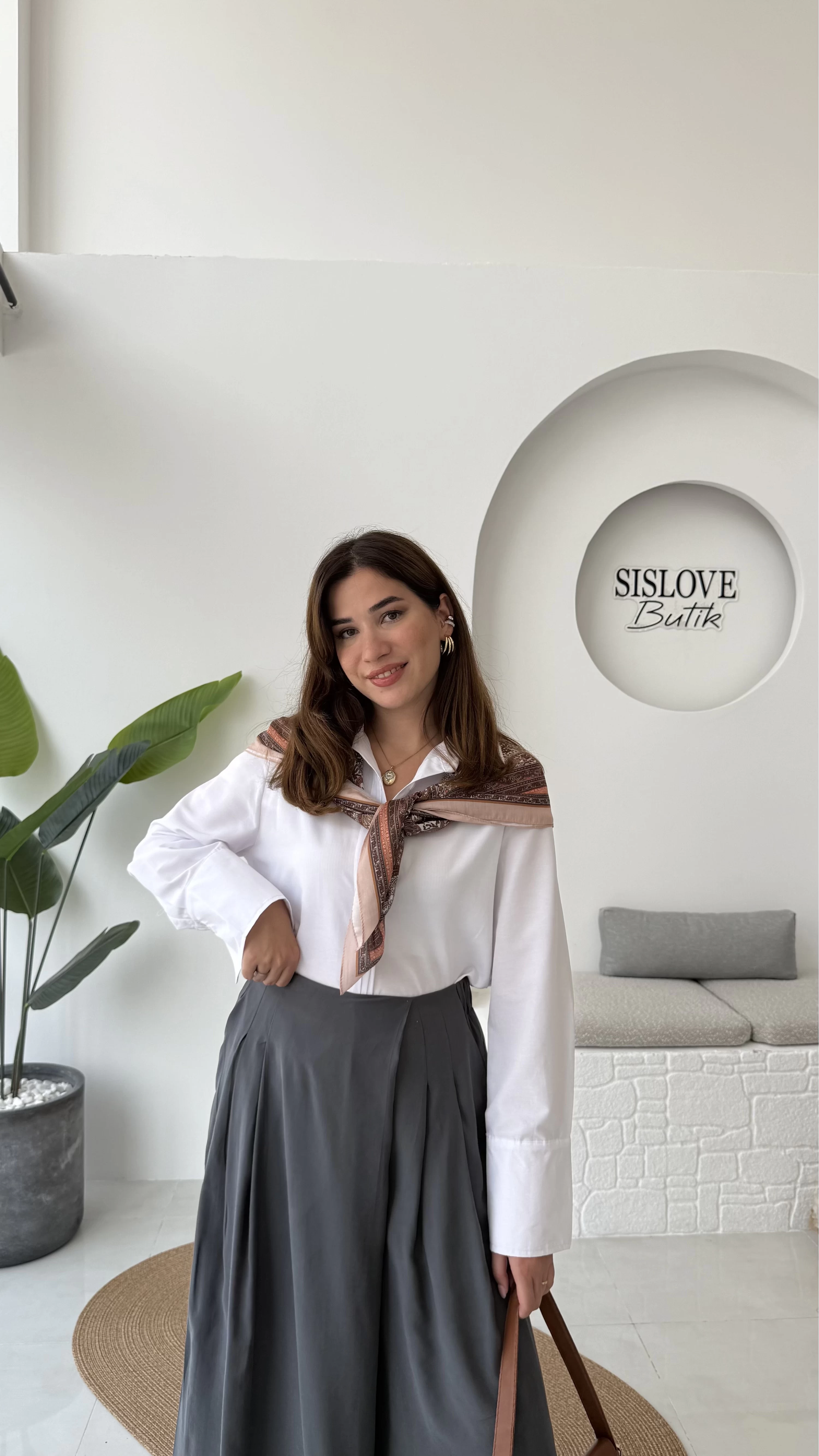 Jade Gömlek - Beyaz - Kod: 2140
