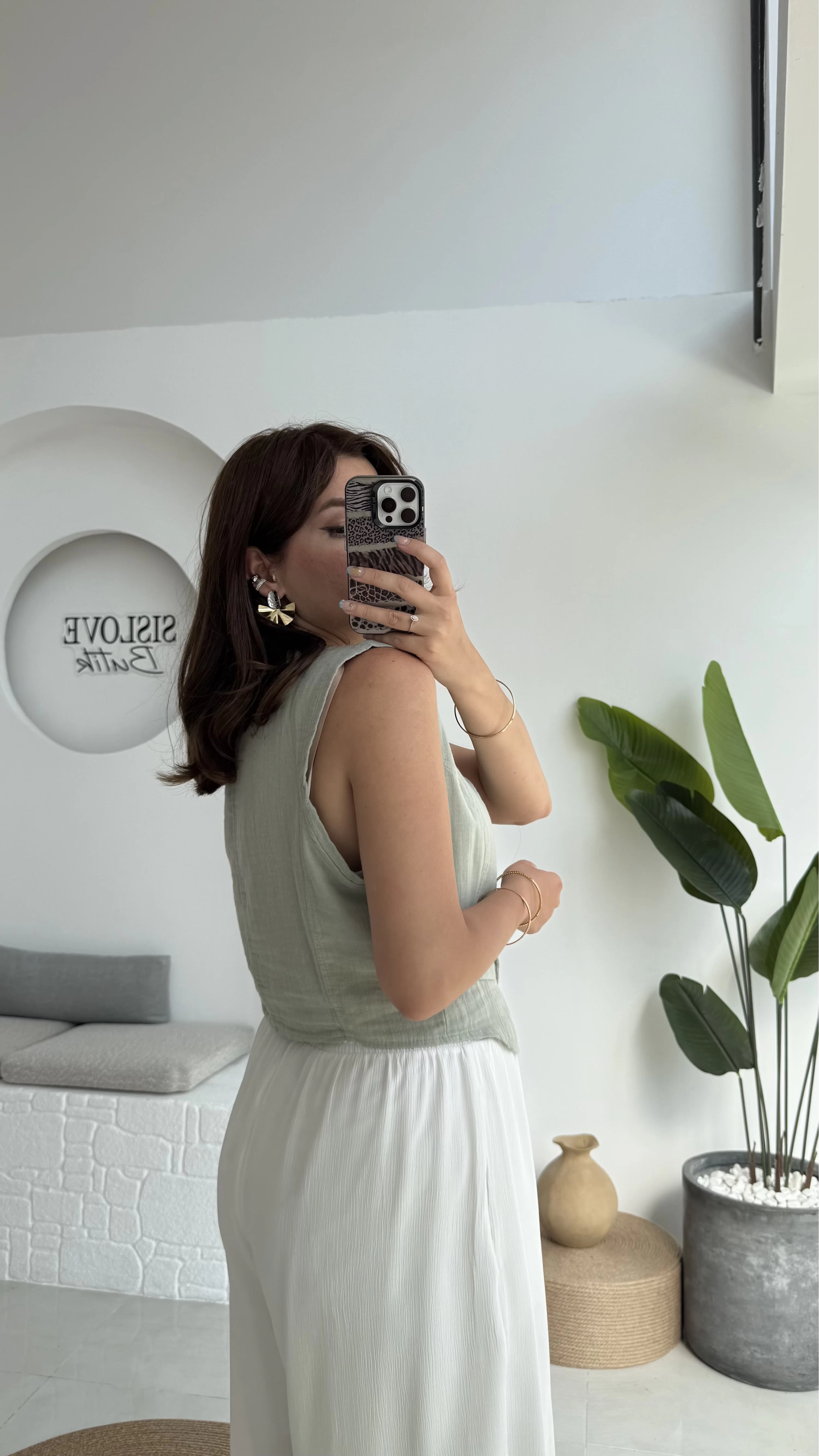 Lemon Düğmeli Kısa Yelek - Mint