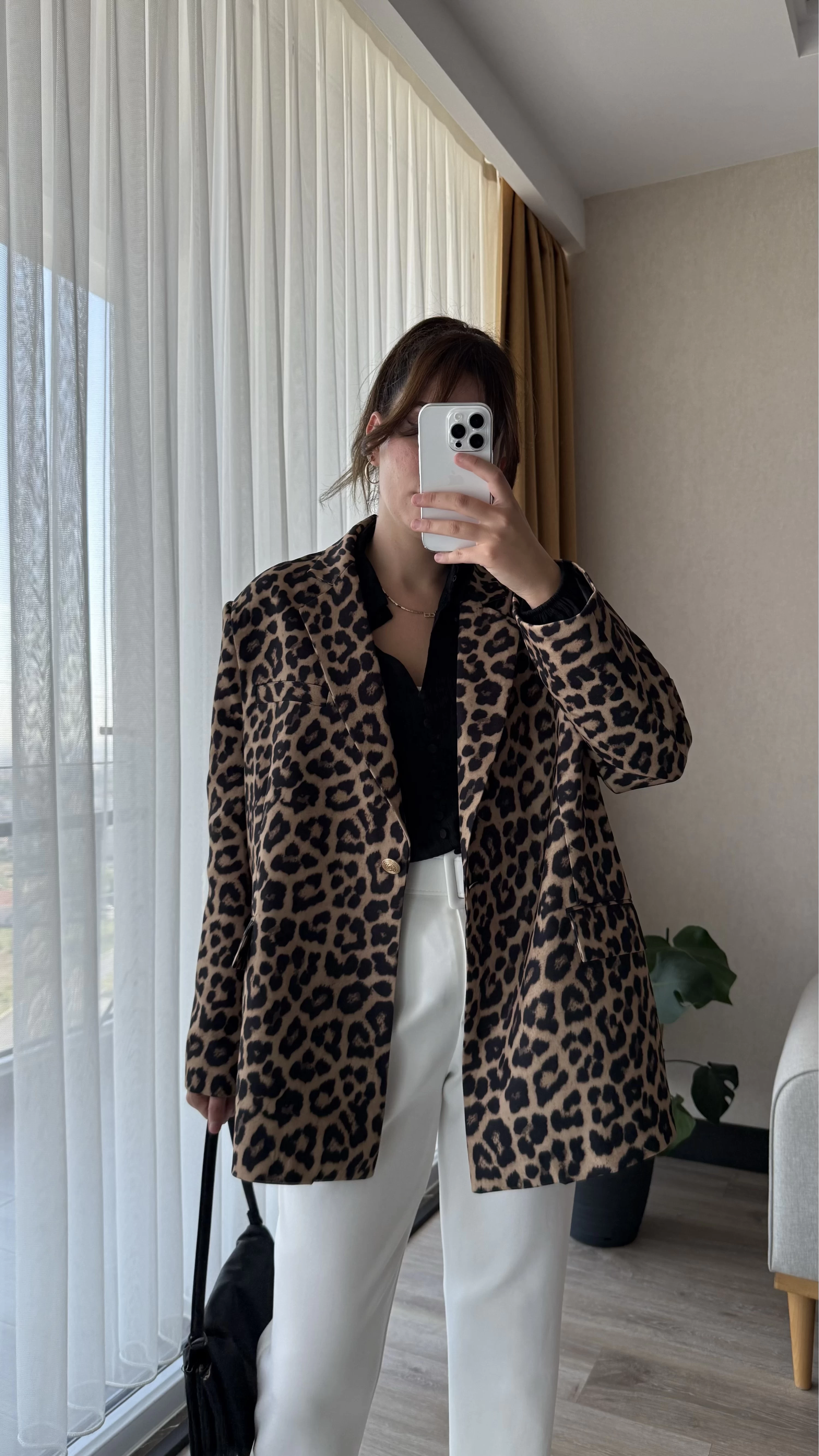 Leopar Blazer Ceket