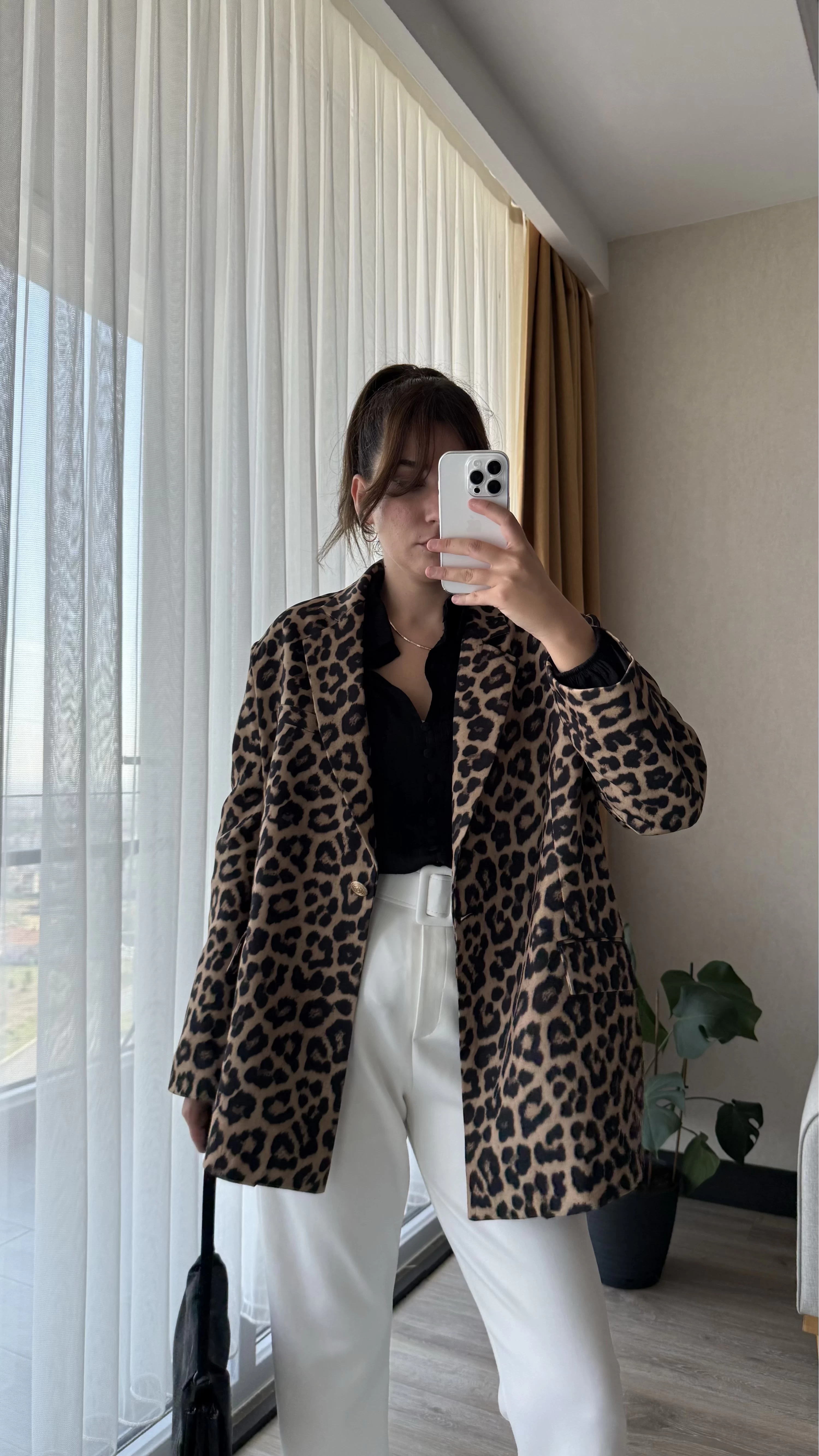 Leopar Blazer Ceket