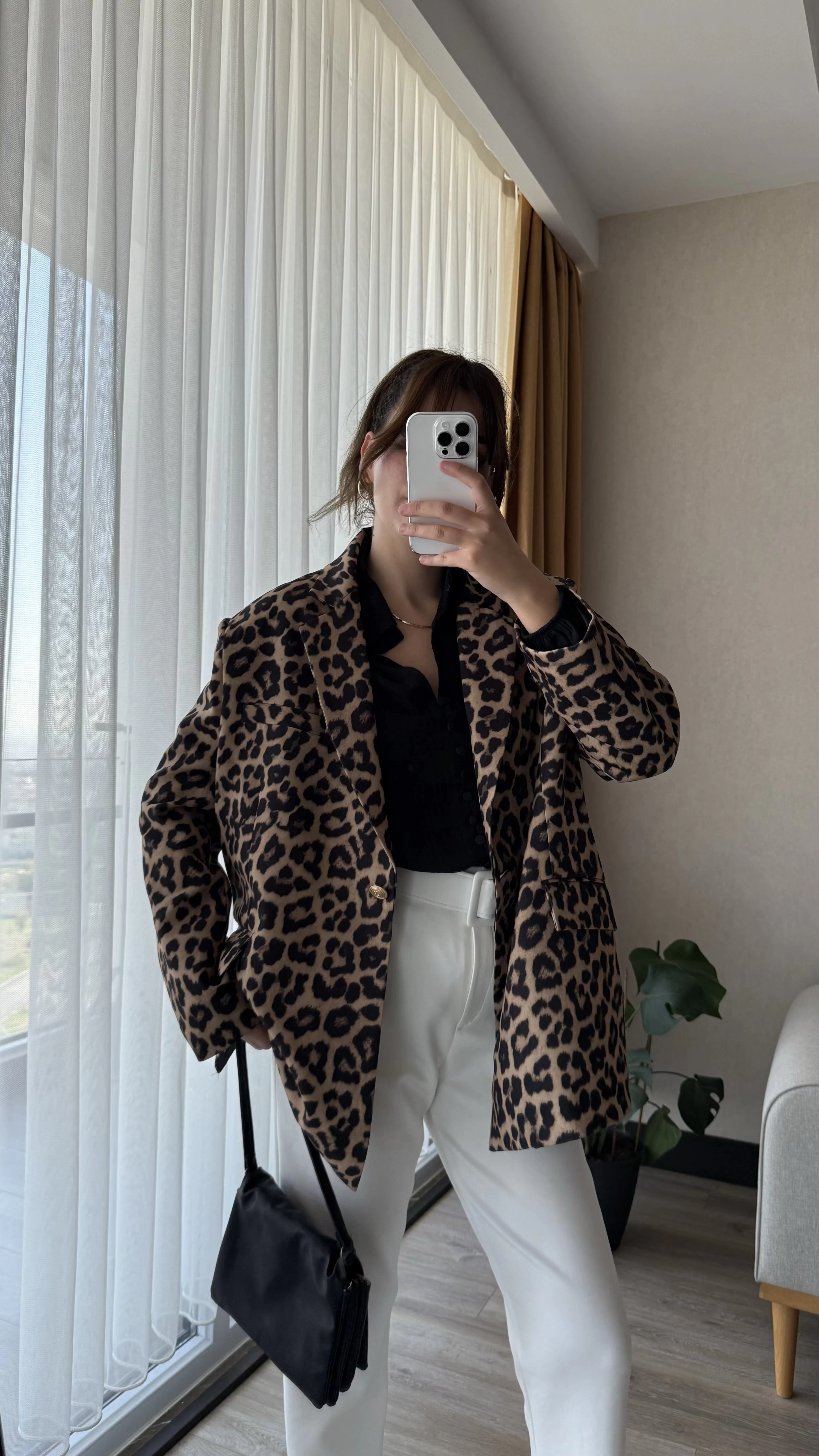 Leopar Blazer Ceket