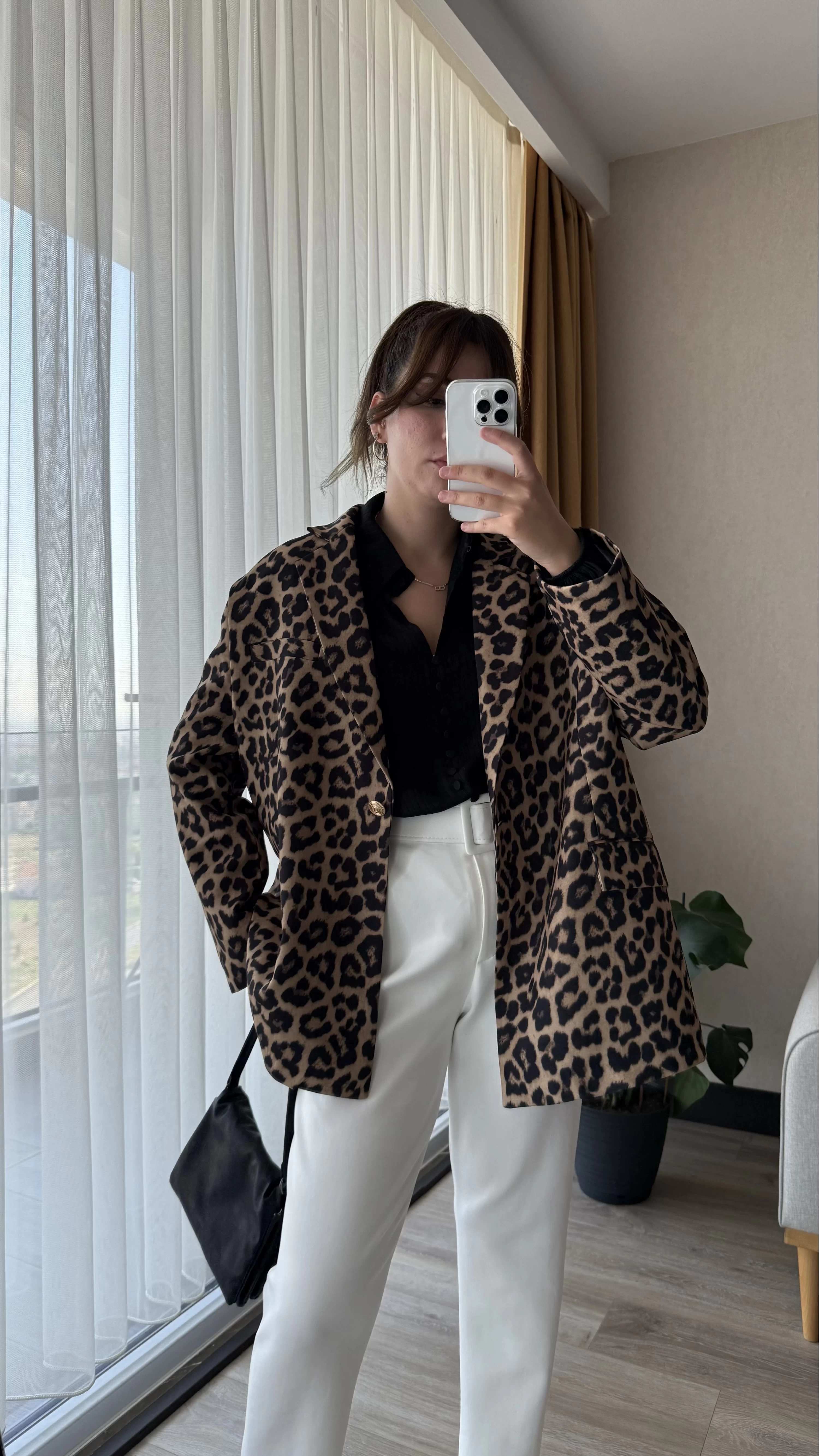 Leopar Blazer Ceket