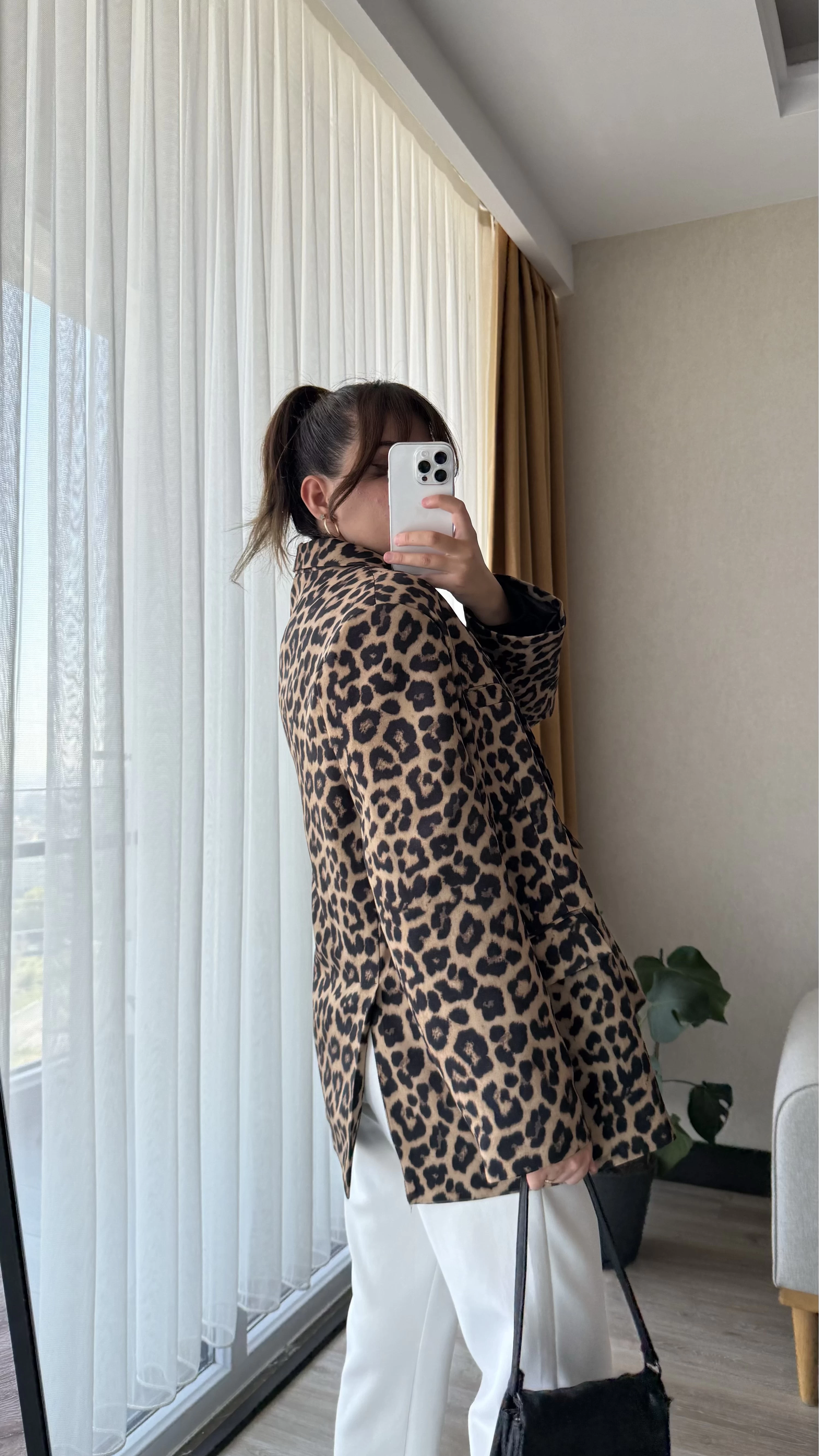 Leopar Blazer Ceket